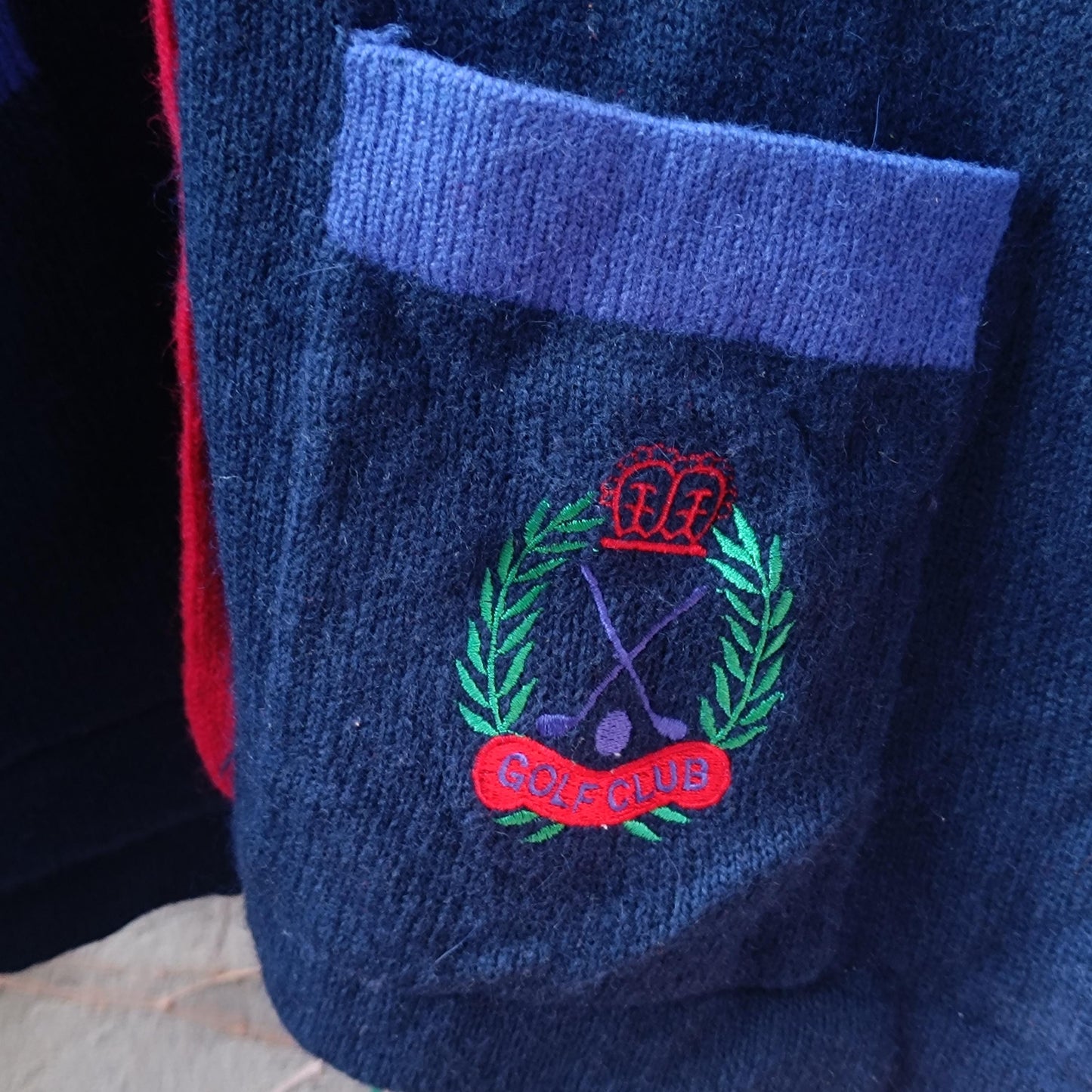 Vintage Peter Hahn Cardigan| 80s Lambswool Angora Navy Blue Oversized Sweater