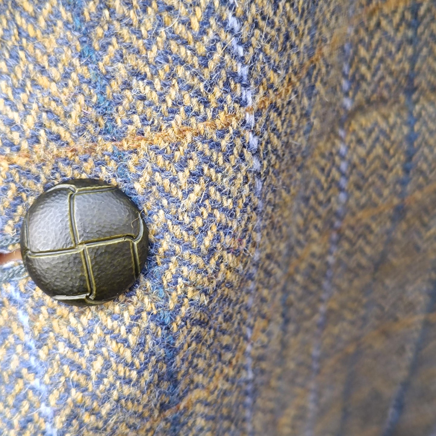 Vintage Wool Alpaca Check Blazer | Oversized 90s Plaid Jacket