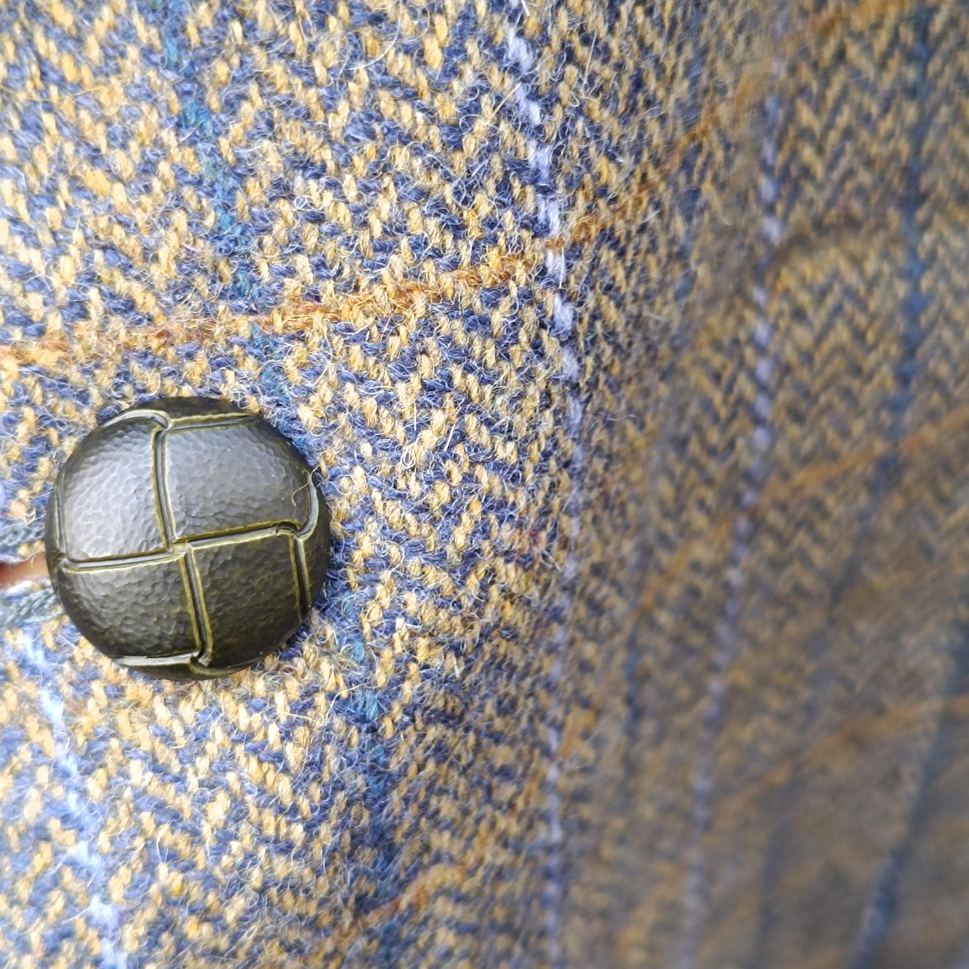 Vintage Wool Alpaca Check Blazer | Oversized 90s Plaid Jacket