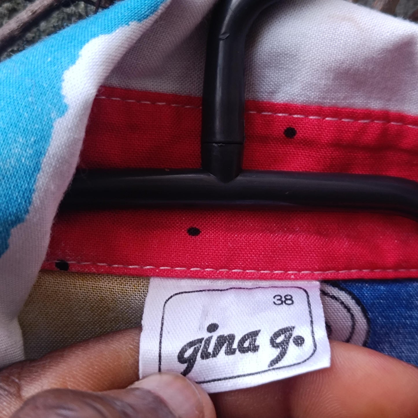 Vintage 90s Art Shirt| Unisex Abstract Patchwork Print Short Sleeve Viscose Blouse Size M