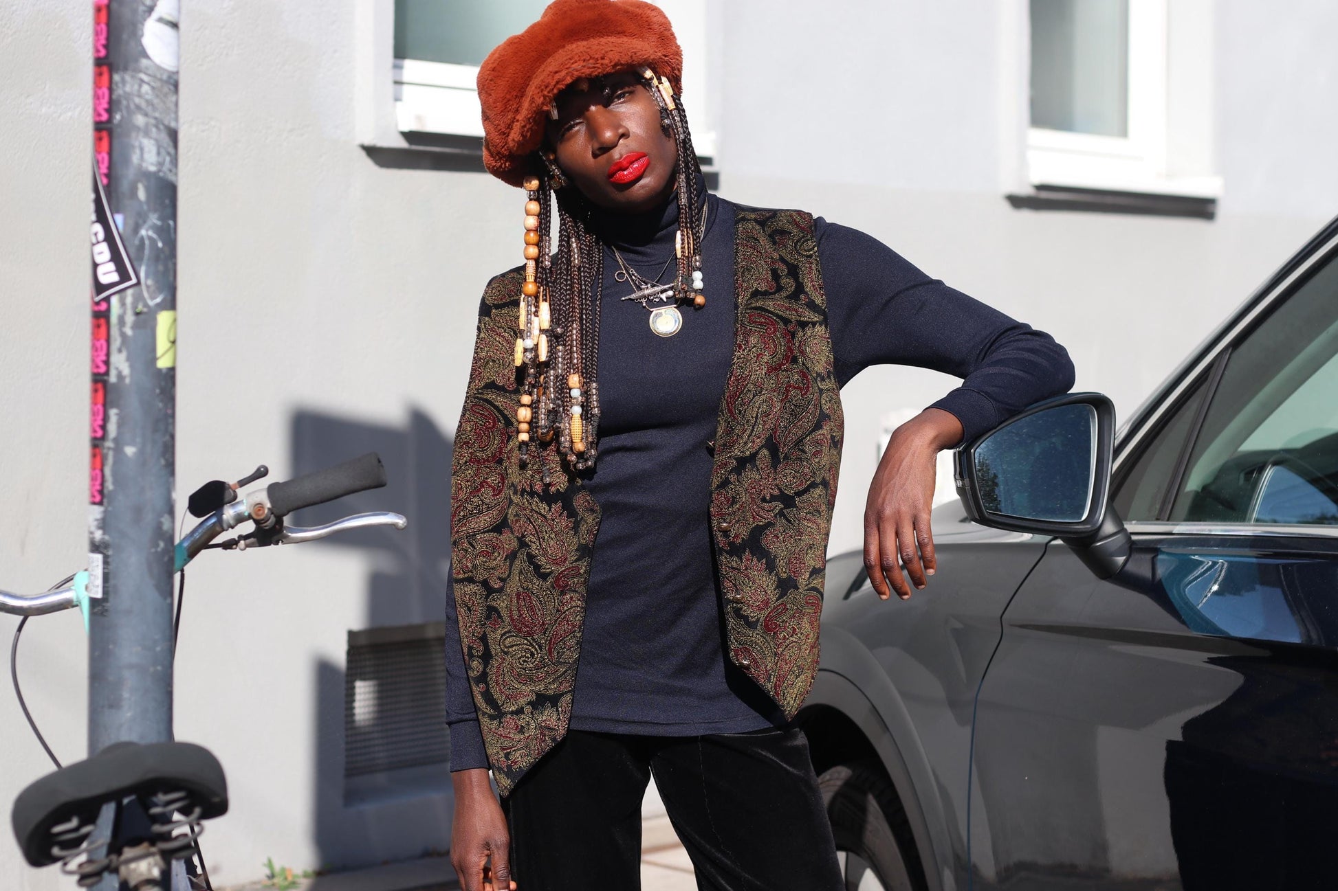 Vintage Paisley Tapestry Vest Brocade Waistcoat Dark Academia Boho Gilet Small