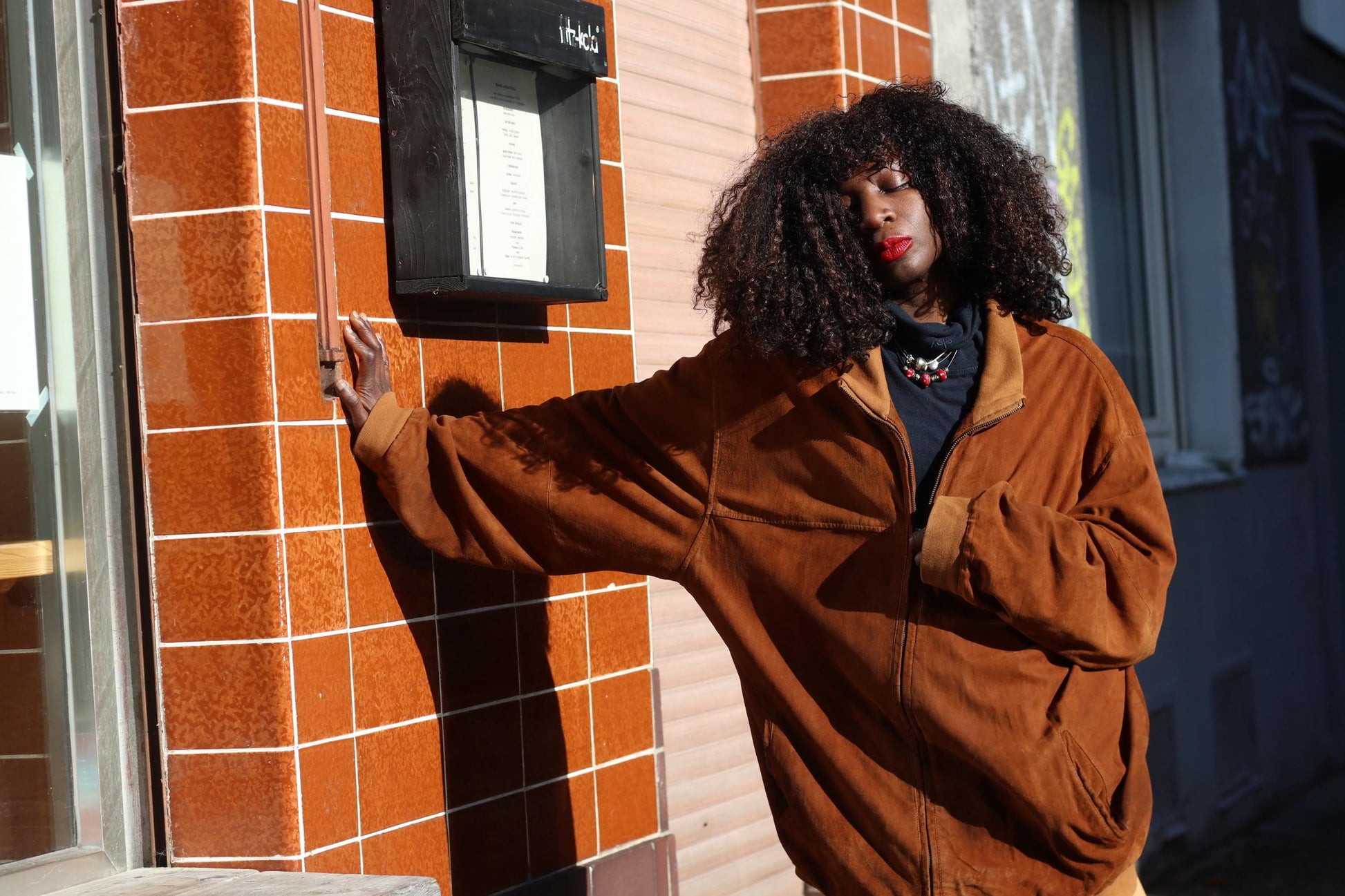 Vintage McNeal Suede Bomber Jacket Men’s Brown Leather Flight Coat Retro 90s Large