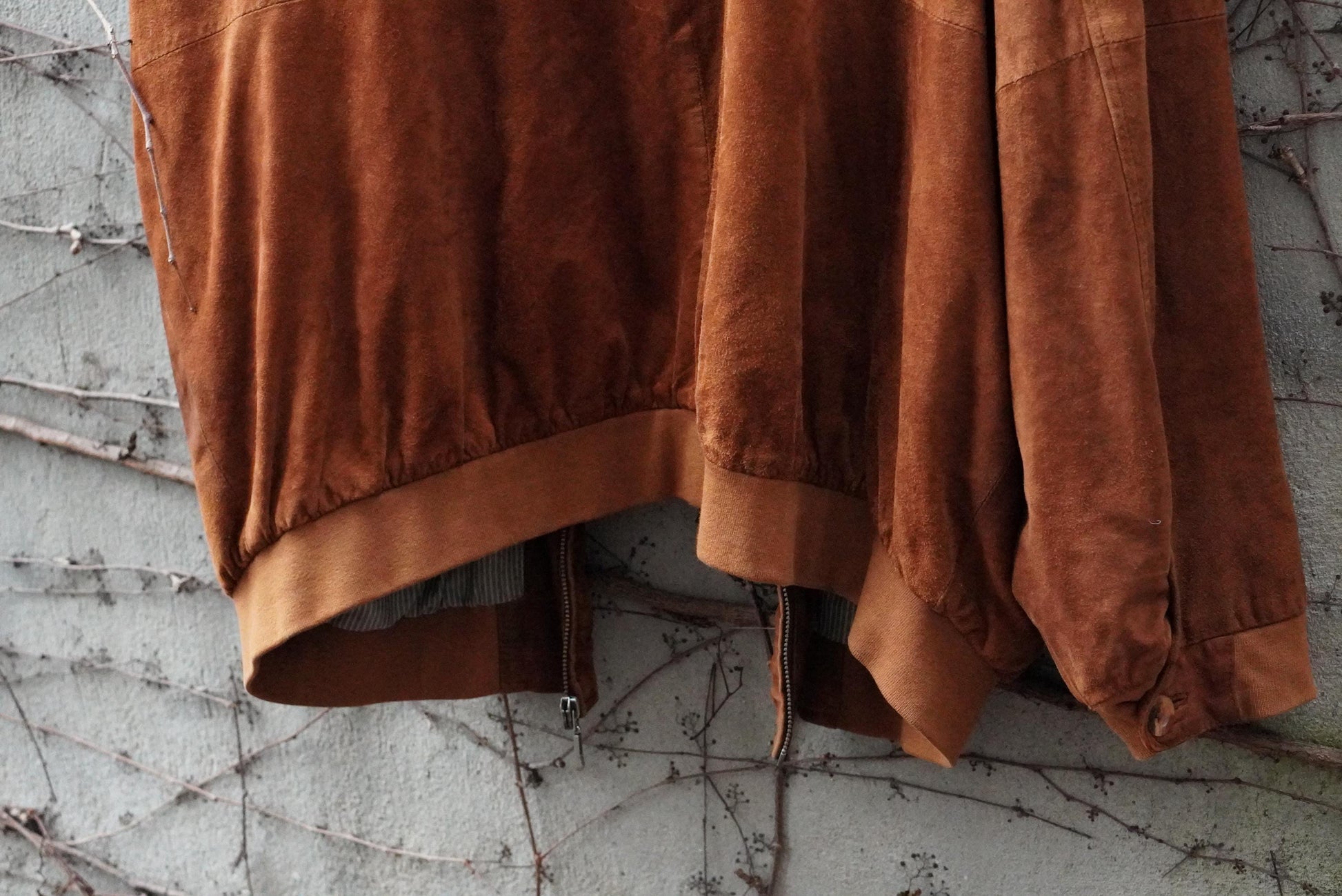 Vintage McNeal Suede Bomber Jacket Men’s Brown Leather Flight Coat Retro 90s Large