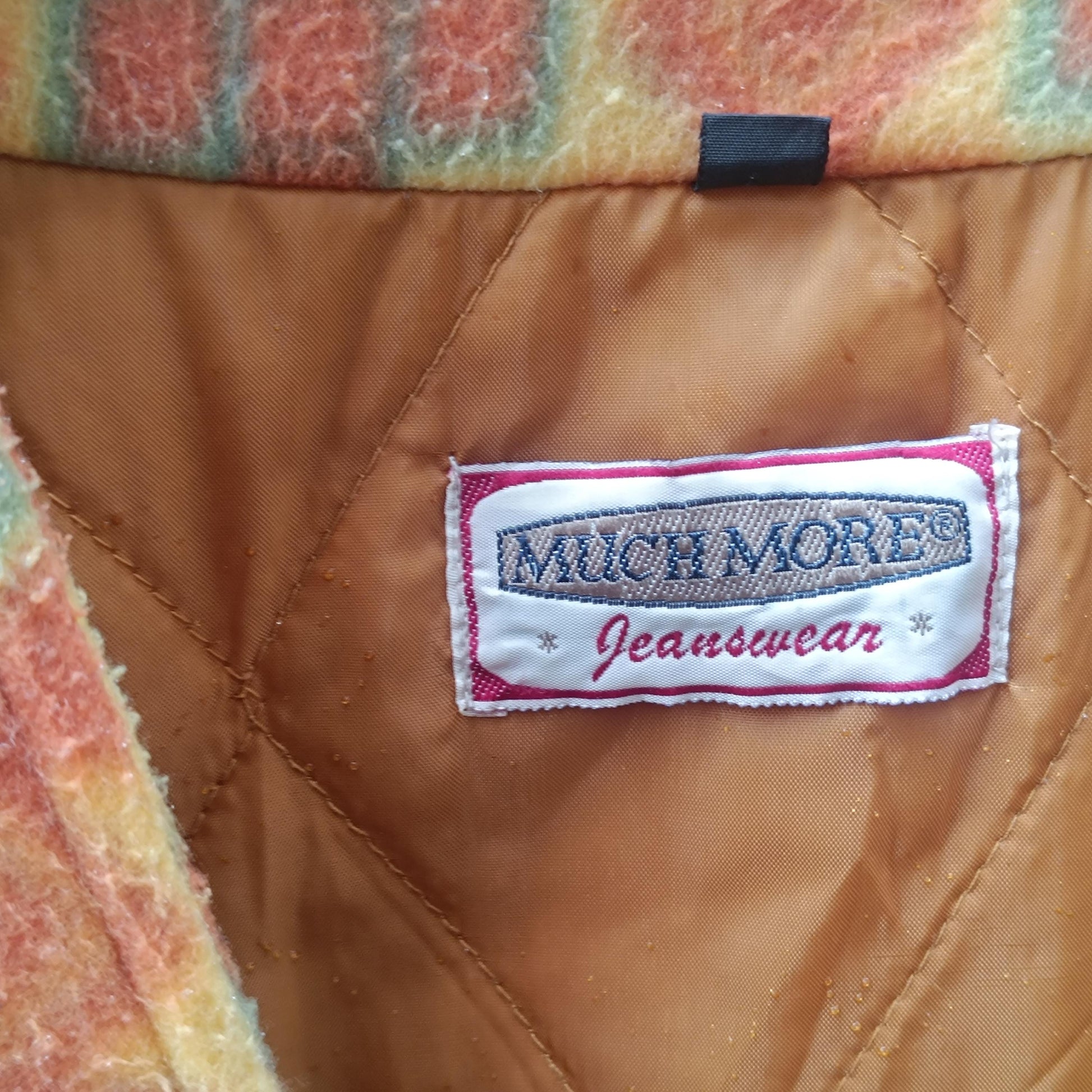 Vintage Southwestern Fleece Vest Orange Geometric Pattern Oversized Sleeveless Jacket