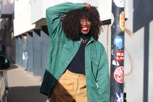 Vintage Arizona Jeans Green Denim Shirt 90s Oversized Cotton Button Up Top