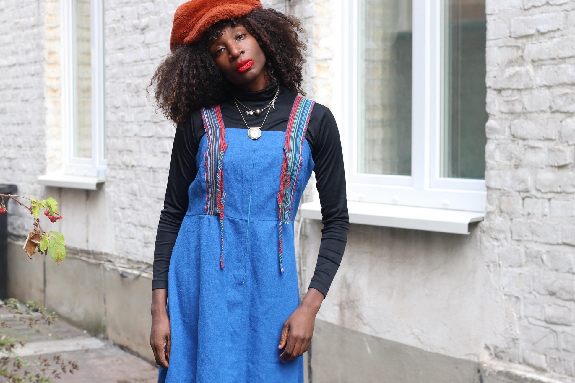 Vintage Petri of Sweden Blue Wool Blend Pinafore Dress Scandinavian Mi – Fashion and Fables