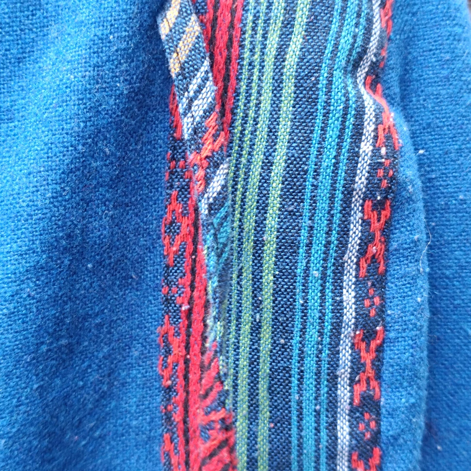 Vintage Petri of Sweden Blue Wool Blend Pinafore Dress Scandinavian Minimalist 70s