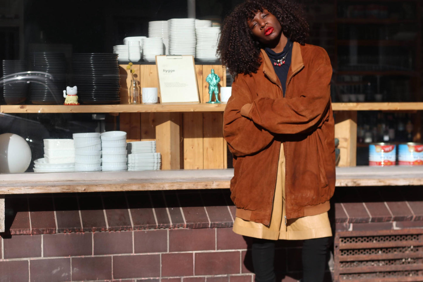 Vintage McNeal Suede Bomber Jacket Men’s Brown Leather Flight Coat Retro 90s Large
