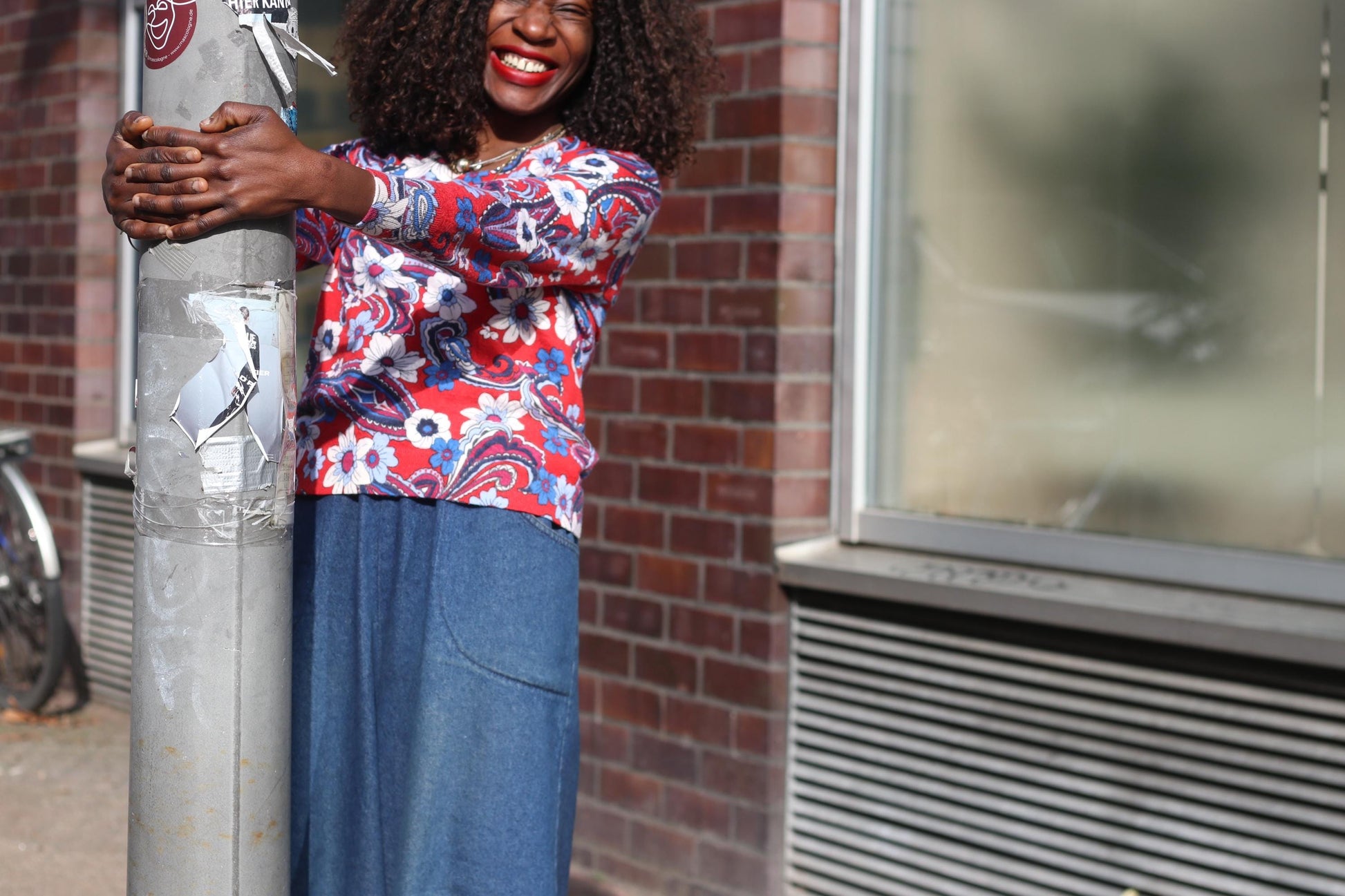 Vintage Floral Merino Wool Blouse | S-M
