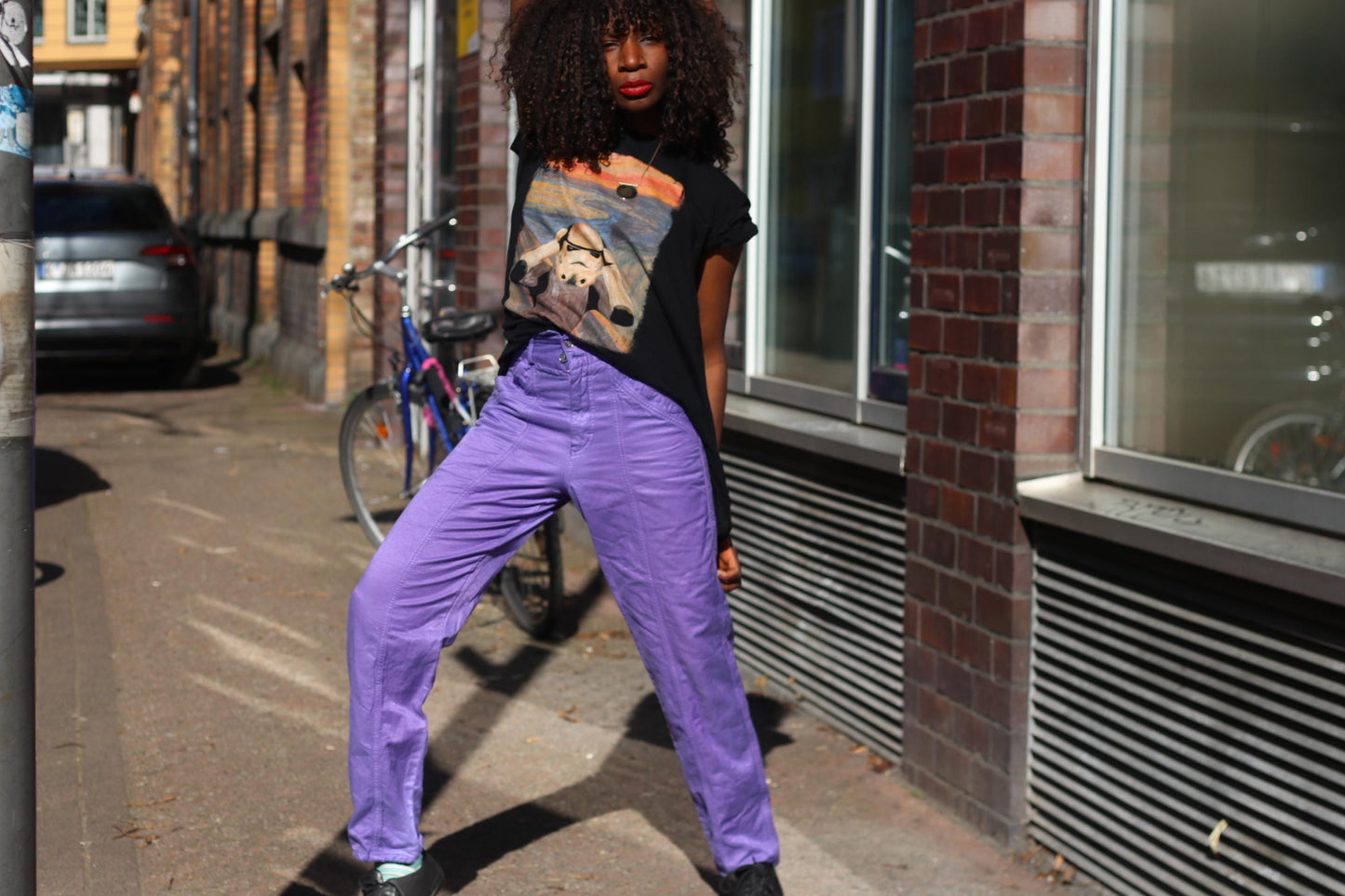 90s Purple Jeans| Vintage Highwaisted Volored denim| Street wear grunge jeans