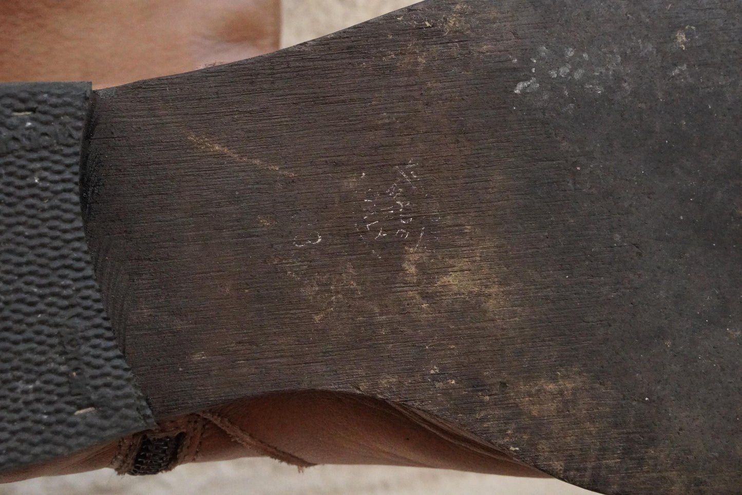 Vintage Over The Knee Boots Tan Leather Flat Riding Boots Handmade in Italy OTK