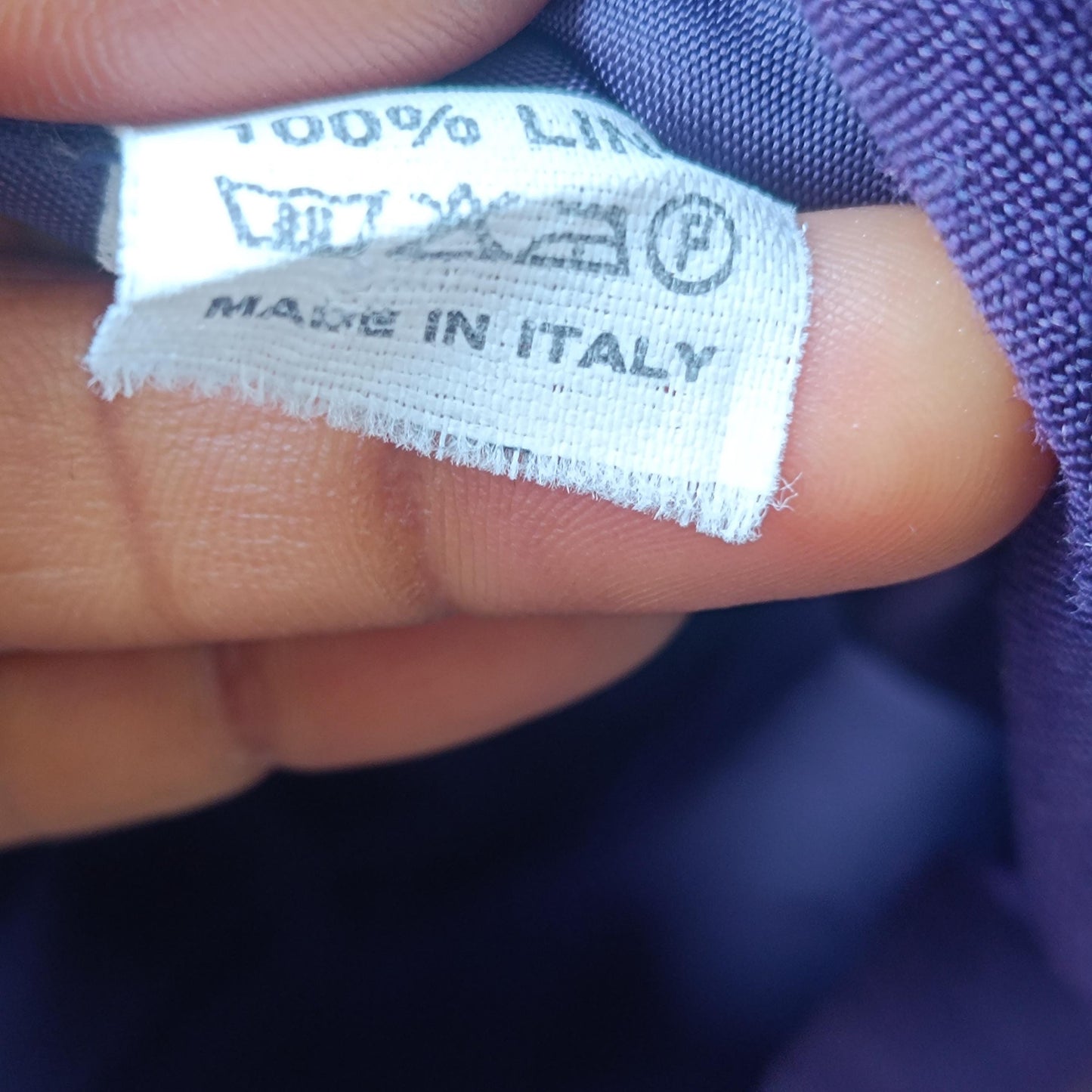 Purple Linen Blazer Vintage Italian 100% Lino Jacket Longline Oversized Summer Coat