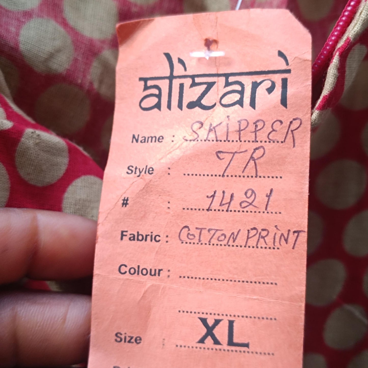 Vintage Polka Dot Trousers High Waisted Cotton Pants Red Beige Wide Leg XL Brussels