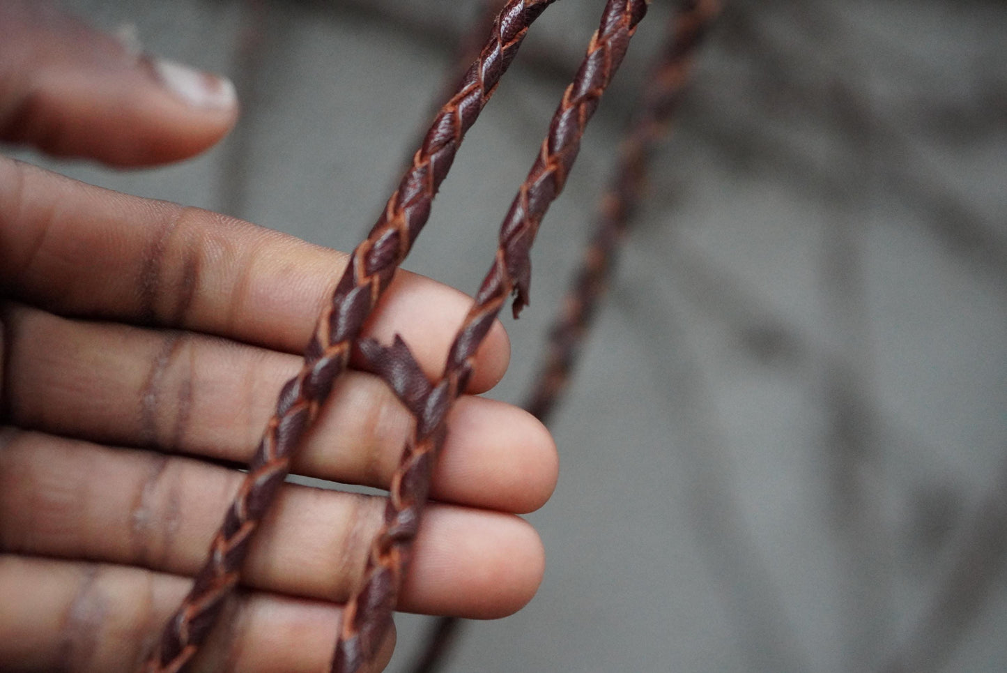 Vintage Red Leather Fringe Bag Handcrafted Artisanal Drawstring Pouch Boho Tassel