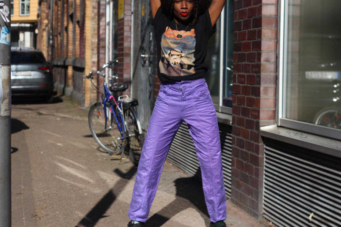 90s Purple Jeans| Vintage Highwaisted Volored denim| Street wear grunge jeans