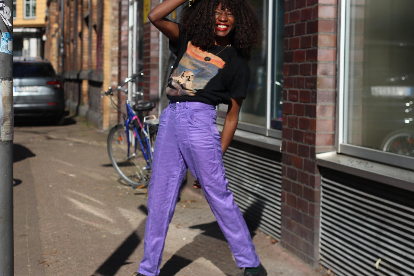 90s Purple Jeans| Vintage Highwaisted Volored denim| Street wear grunge jeans