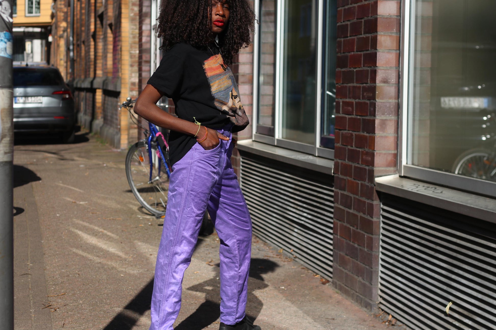 90s Purple Jeans| Vintage Highwaisted Volored denim| Street wear grunge jeans