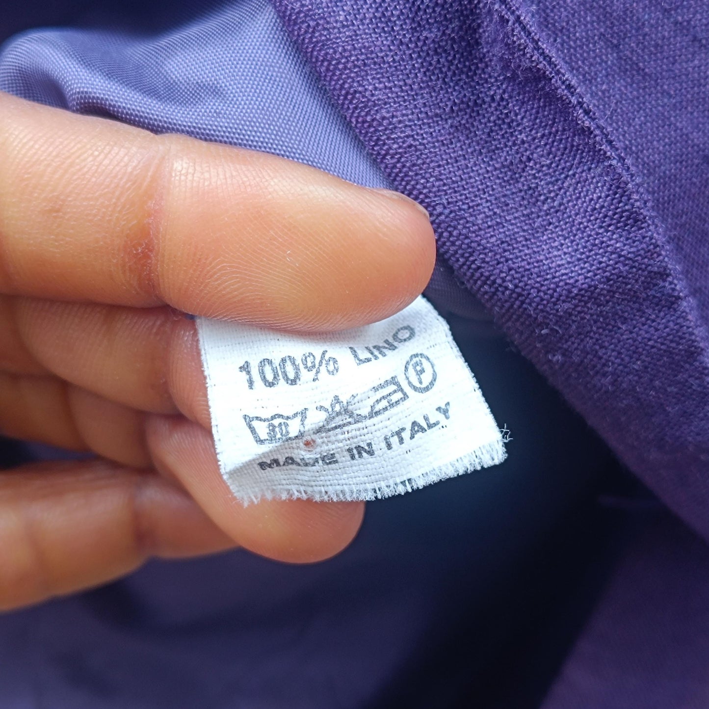 Purple Linen Blazer Vintage Italian 100% Lino Jacket Longline Oversized Summer Coat