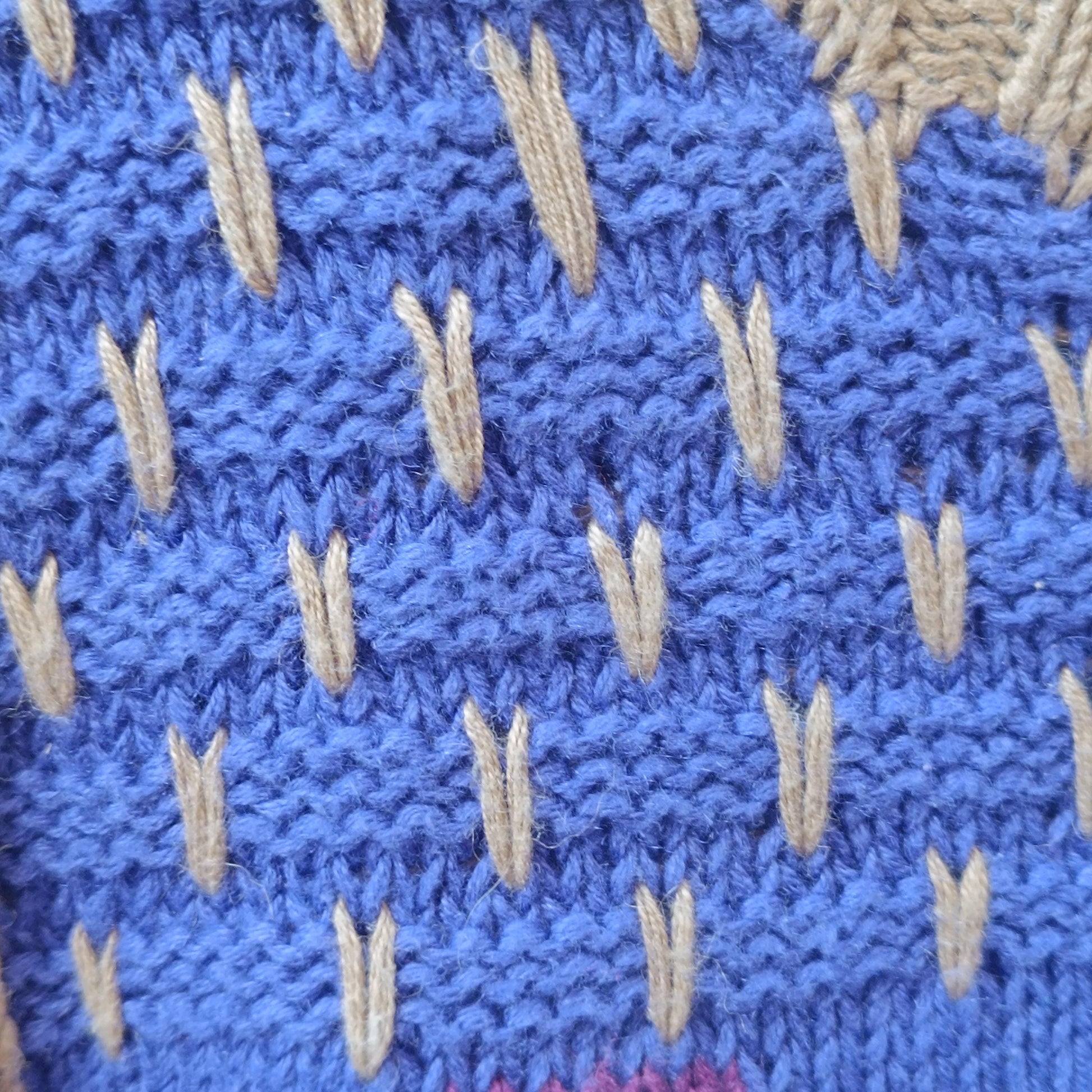 Vintage 90s Abstract Geometric Knit Sweater | Mixed Texture Ramie Cotton Jumper M