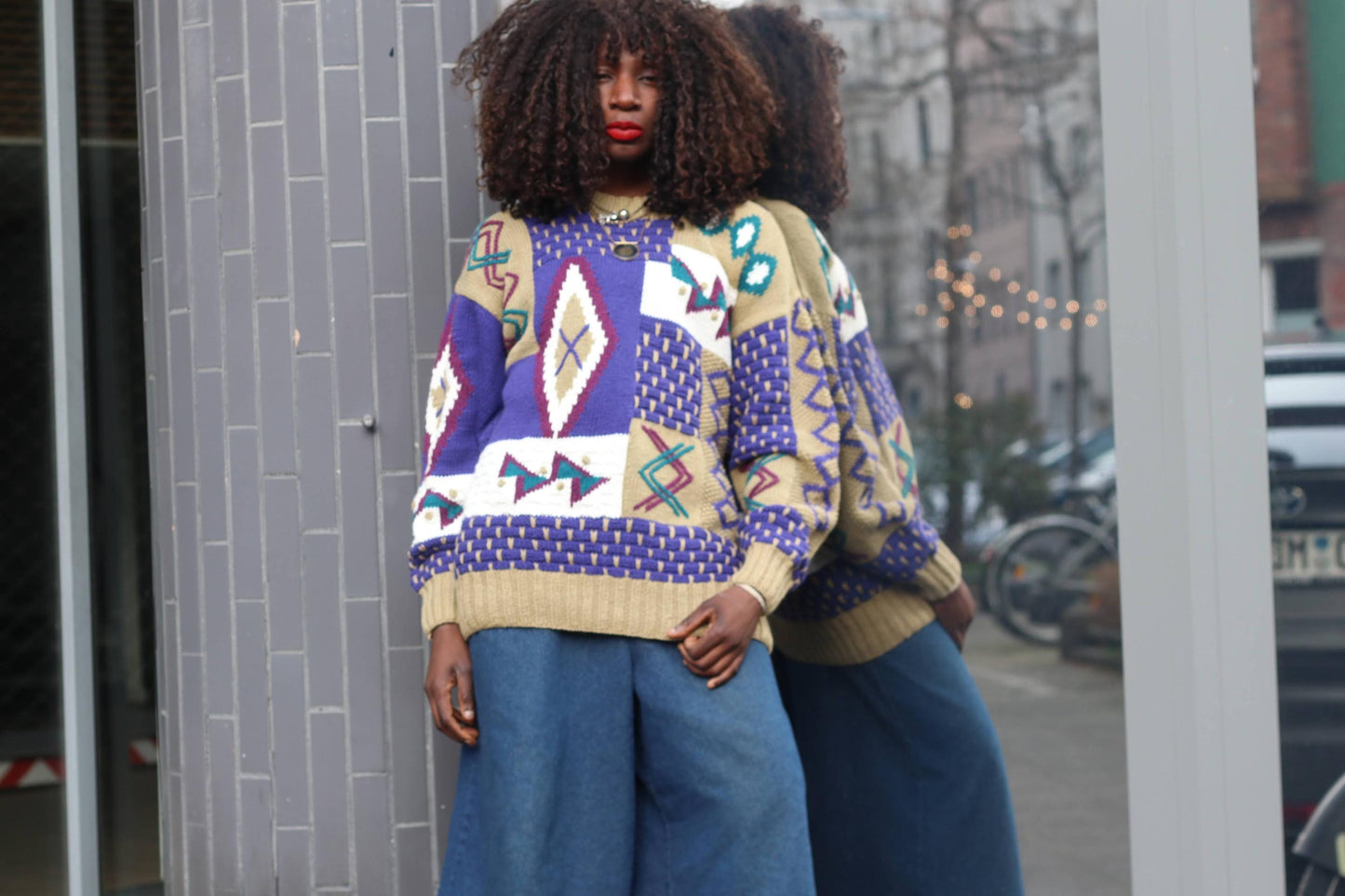 Vintage 90s Abstract Geometric Knit Sweater | Mixed Texture Ramie Cotton Jumper M