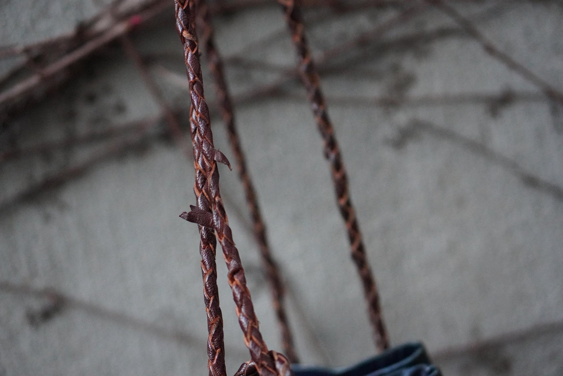 Vintage Red Leather Fringe Bag Handcrafted Artisanal Drawstring Pouch Boho Tassel