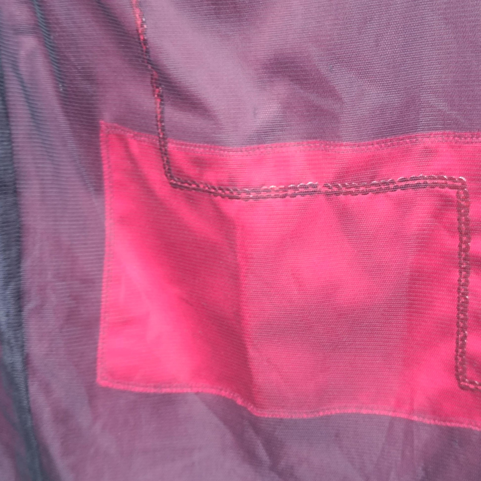 y2k Red Skirt| Vintage Festive Skirt with Geometric and Sheer Details