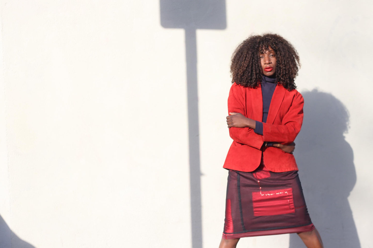 Vintage Red Suede Jacket| 80s Leather Blazer| Soft Suede Colorful Coat| Minimalist Outerwear