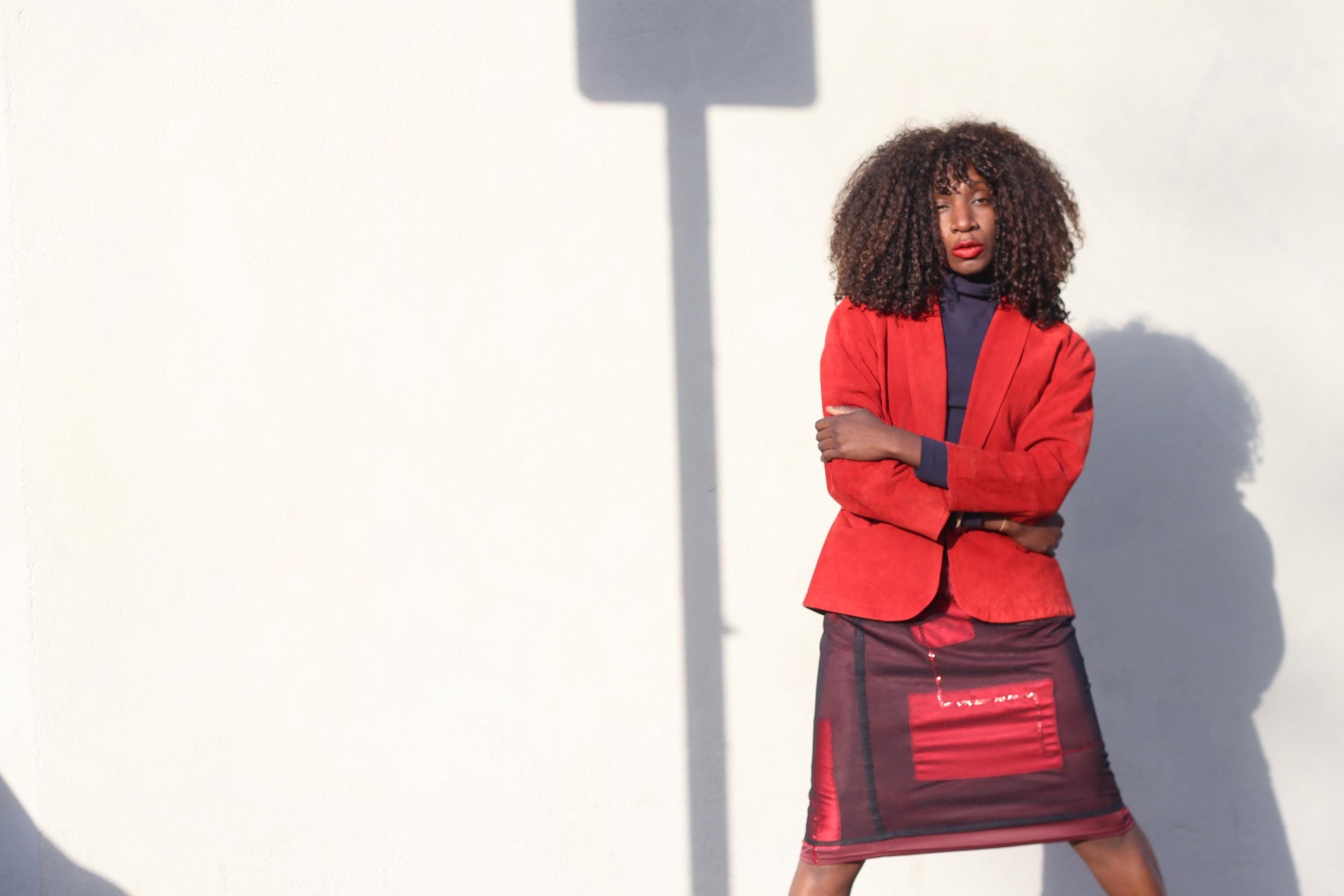 Vintage Red Suede Jacket| 80s Leather Blazer| Soft Suede Colorful Coat| Minimalist Outerwear