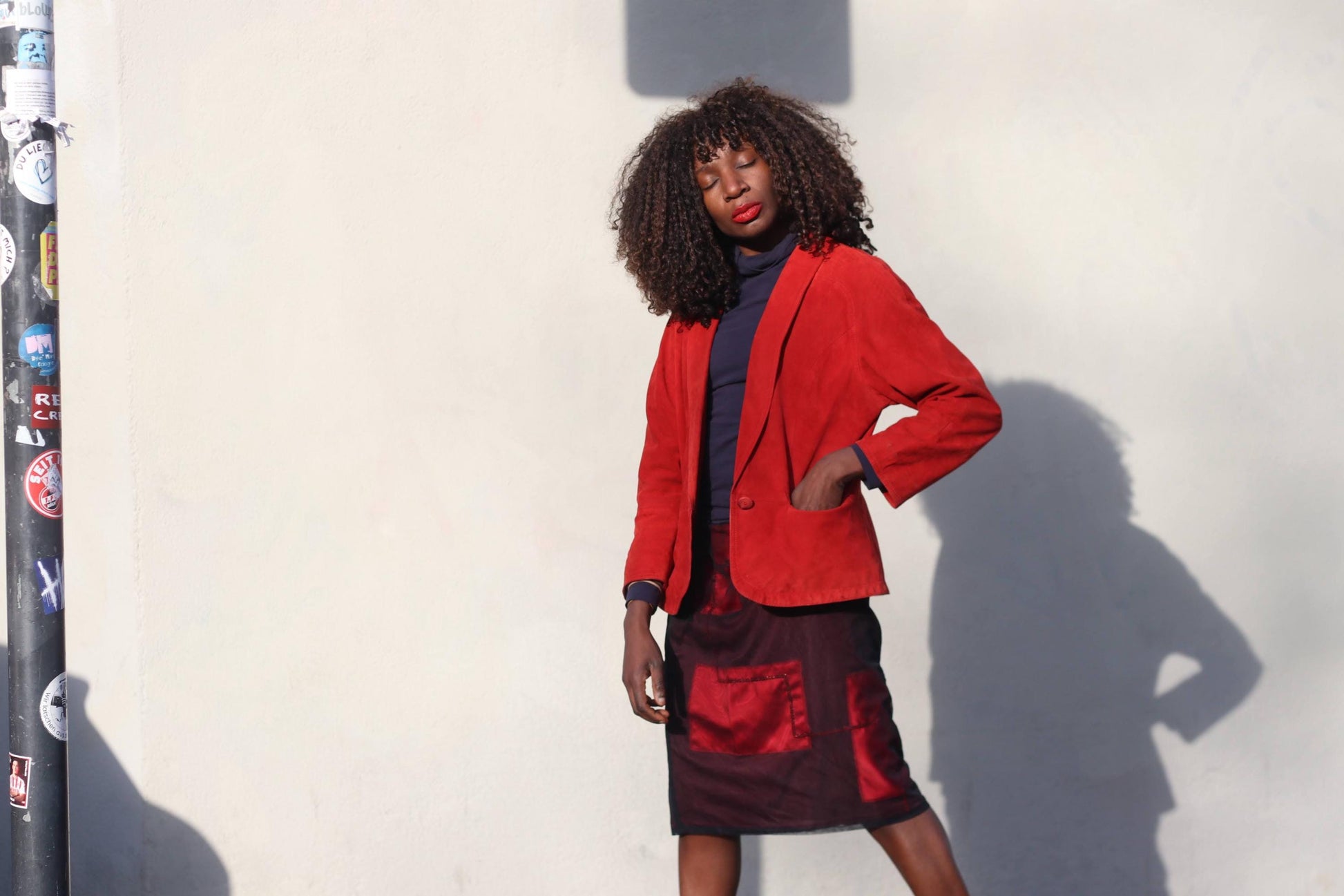 y2k Red Skirt| Vintage Festive Skirt with Geometric and Sheer Details