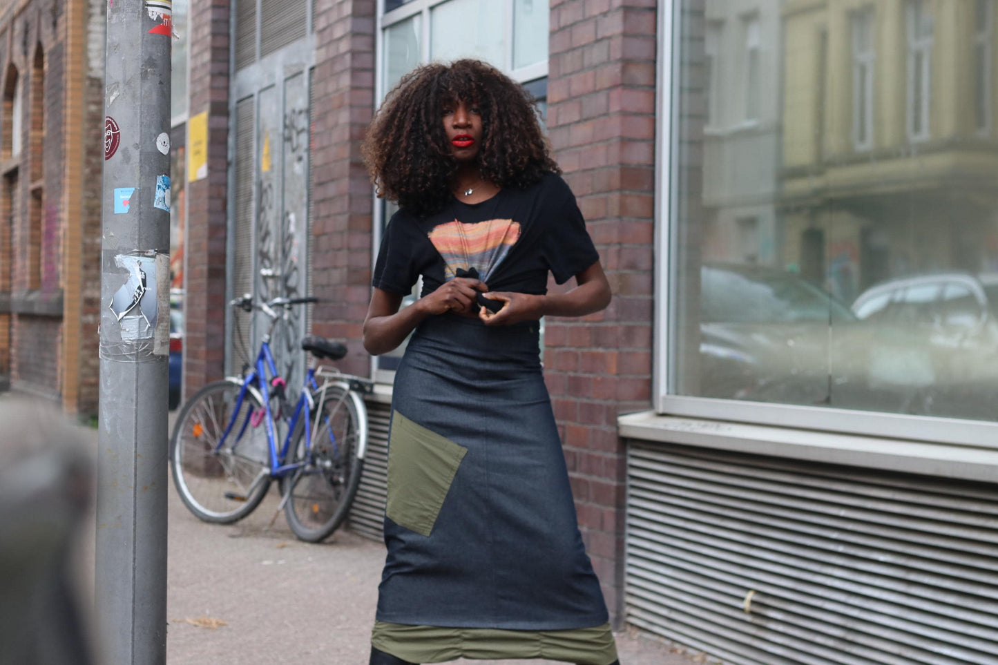 Y2k Denim Maxi Skirt| Avant Garde Cargo Pocket Long Skirt" Patchwork Utility Design XS