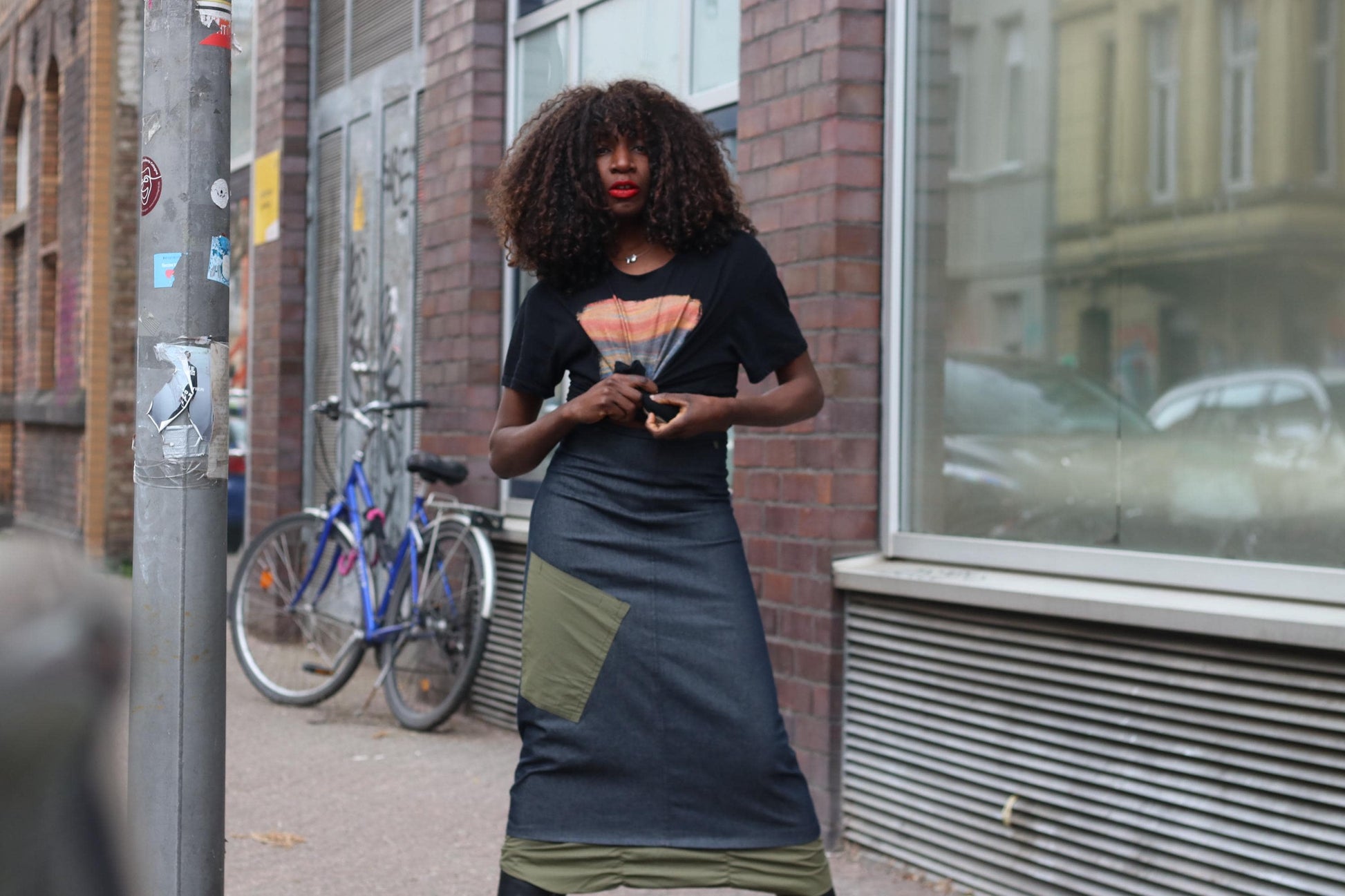 Y2k Denim Maxi Skirt| Avant Garde Cargo Pocket Long Skirt" Patchwork Utility Design XS