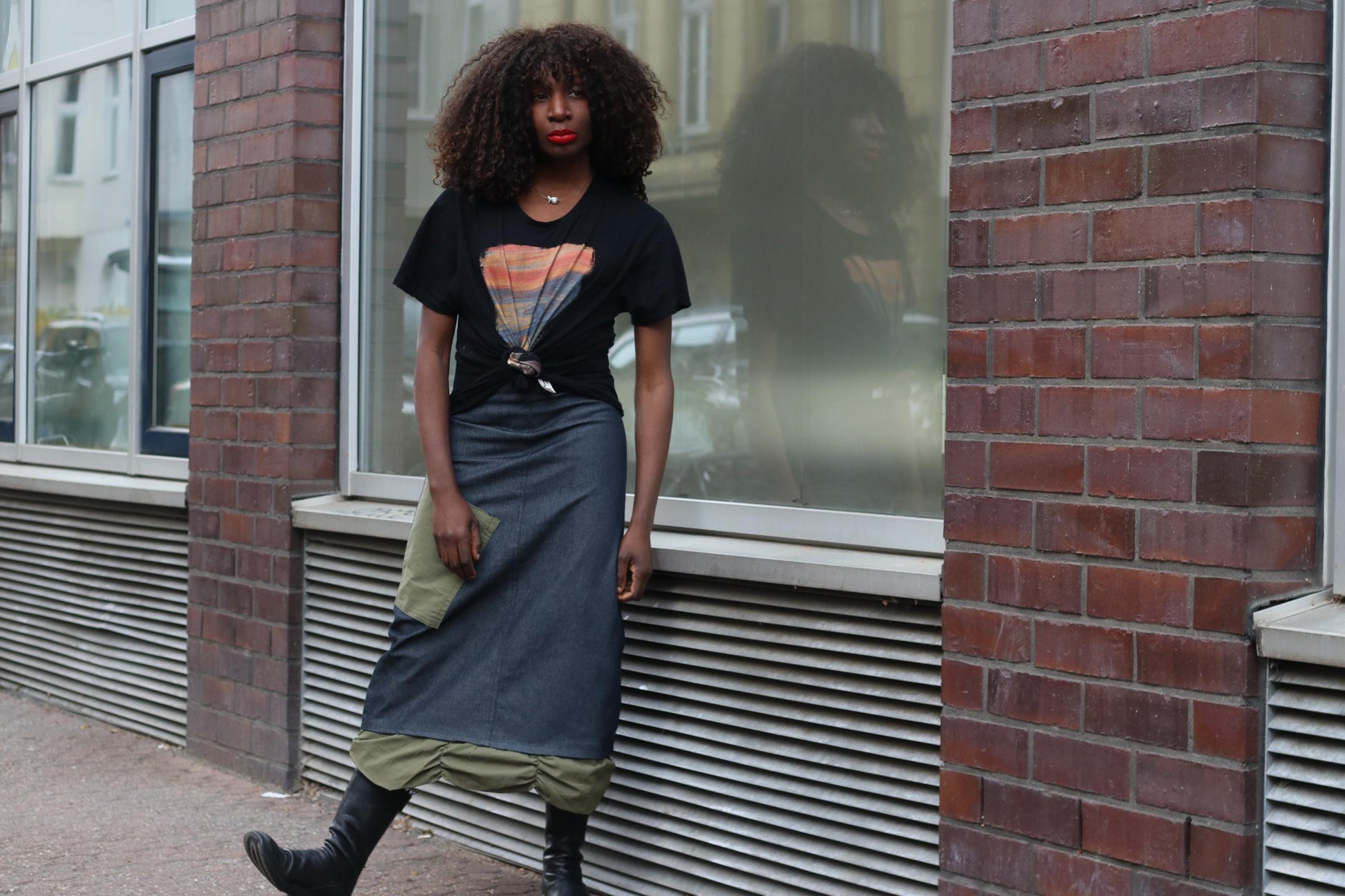Y2k Denim Maxi Skirt| Avant Garde Cargo Pocket Long Skirt" Patchwork Utility Design XS