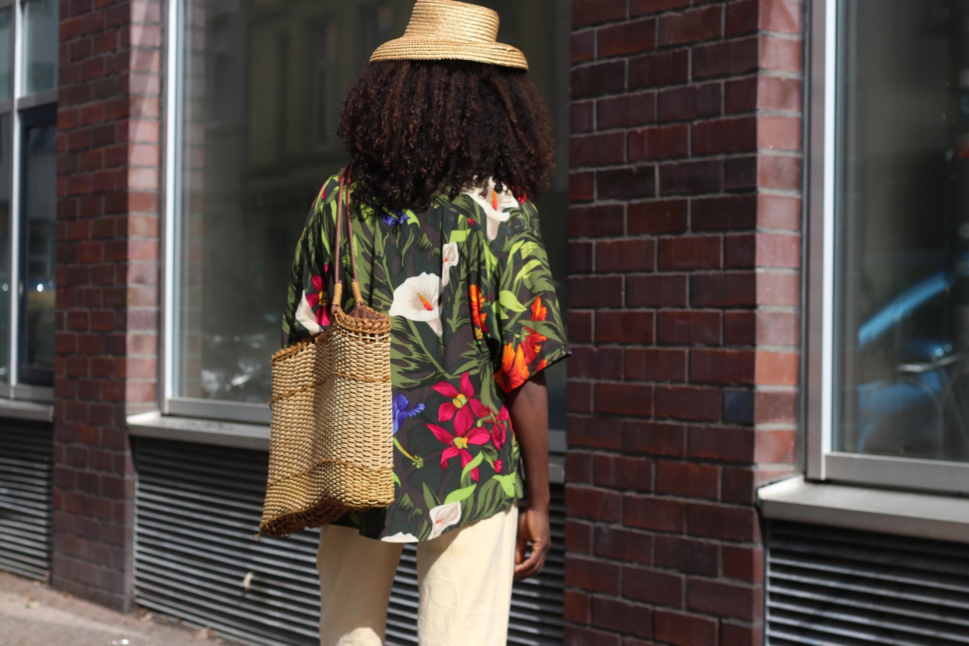 Vintage Anne Klein Silk Tropical Shirt| 90s Floral Button Down Short Sleeve Hawaiian Blouse