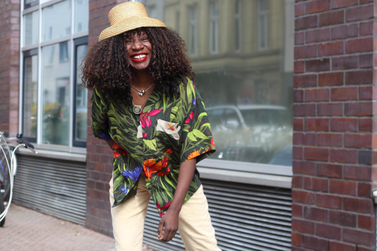 Vintage Anne Klein Silk Tropical Shirt| 90s Floral Button Down Short Sleeve Hawaiian Blouse
