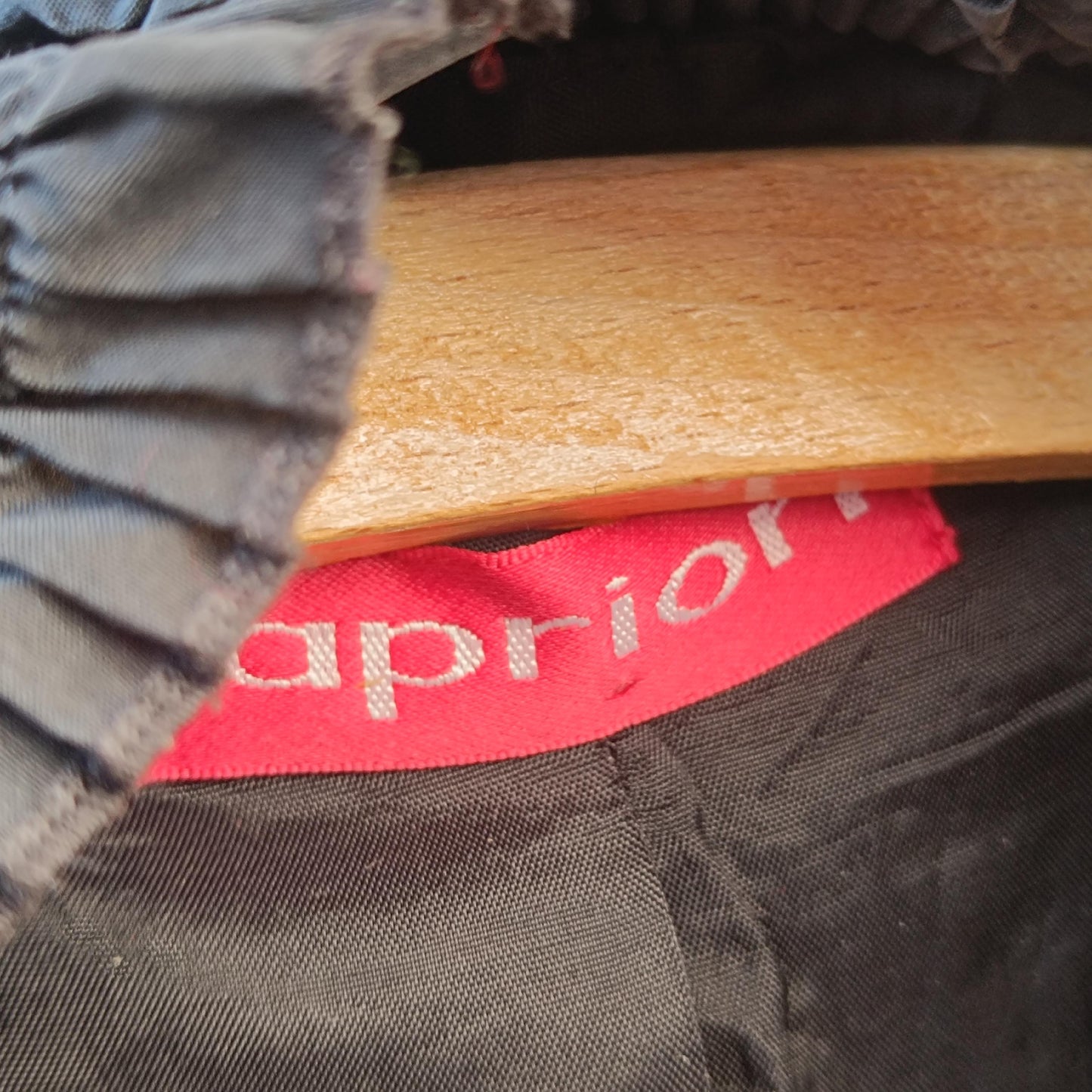 Vintage Silk Blend Velvet Blazer Black Gothic Victorian Ruffle Evening Jacket 38