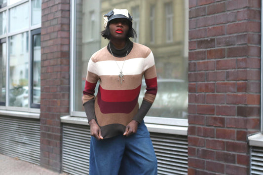 Vintage Leather Baker Boy Hat Bi-Color Newsboy Cap Two Tone Paneled Baret Hat