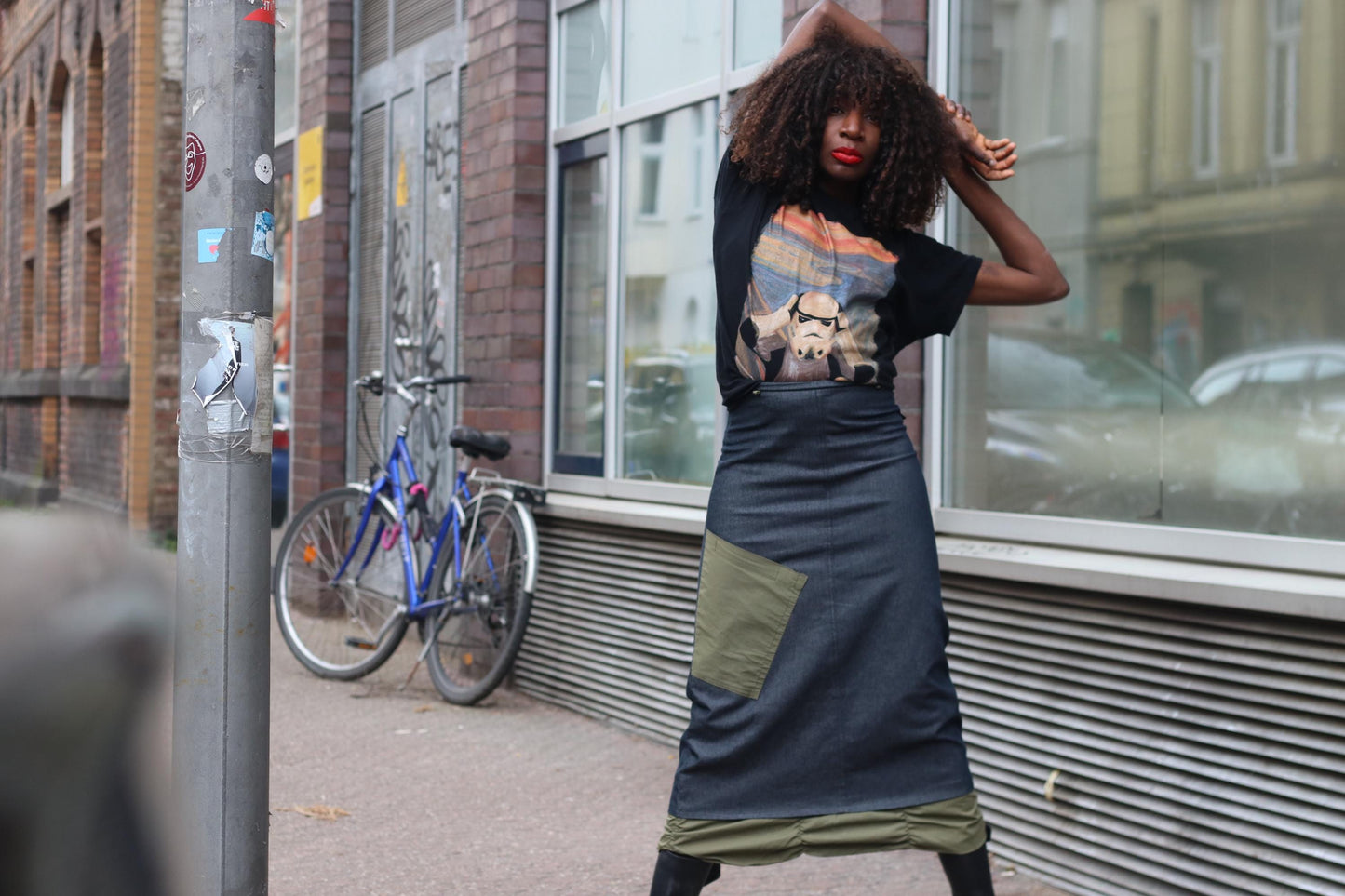 Y2k Denim Maxi Skirt| Avant Garde Cargo Pocket Long Skirt" Patchwork Utility Design XS