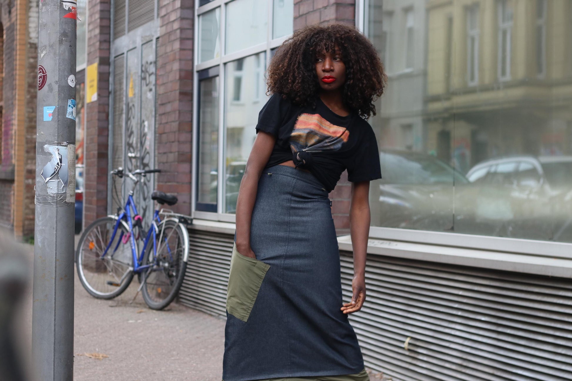 Y2k Denim Maxi Skirt| Avant Garde Cargo Pocket Long Skirt" Patchwork Utility Design XS