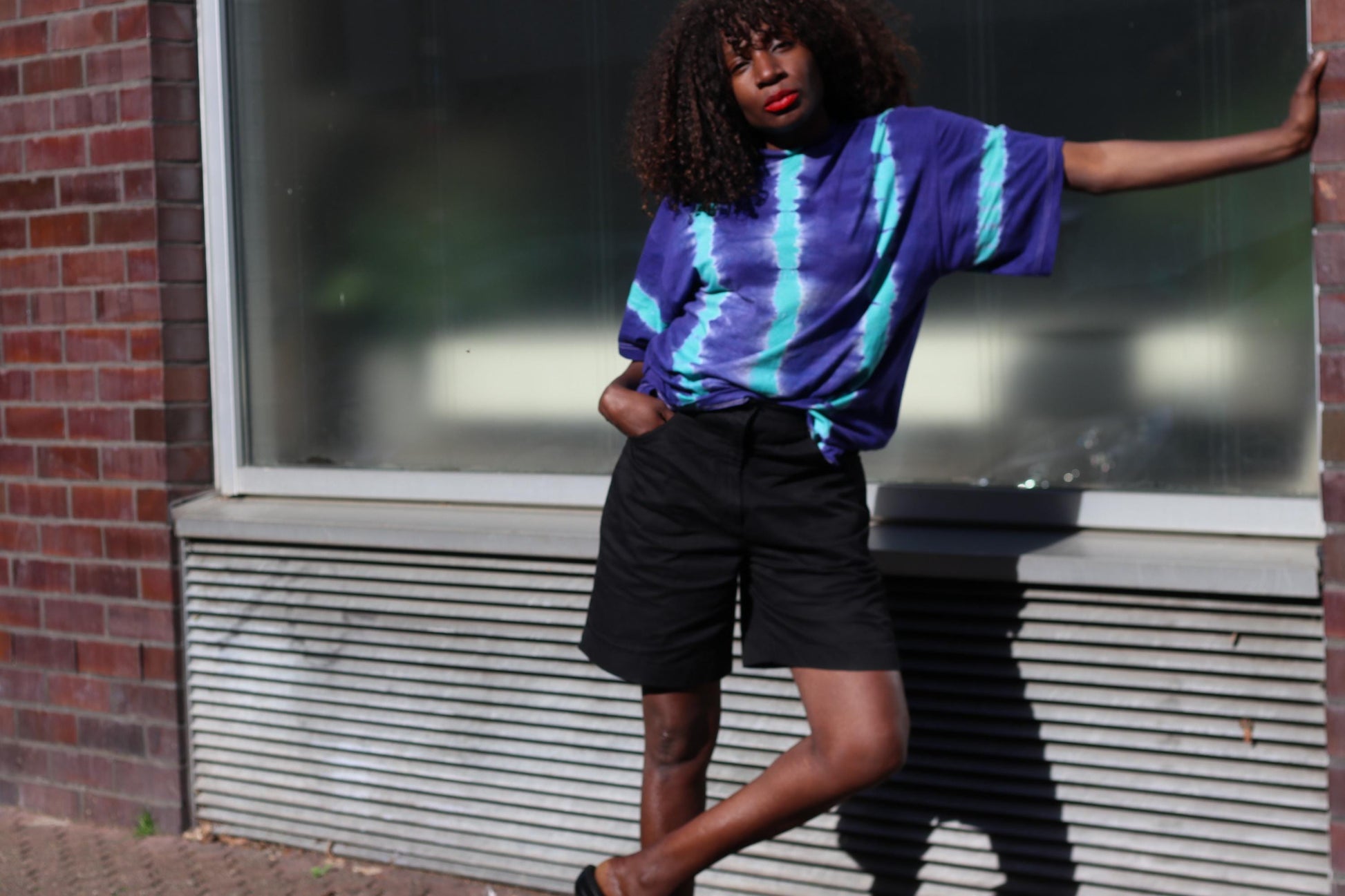 Vintage Black Cotton Shorts| High Waisted Bermuda Shorts| Minimalist Summer Bottoms