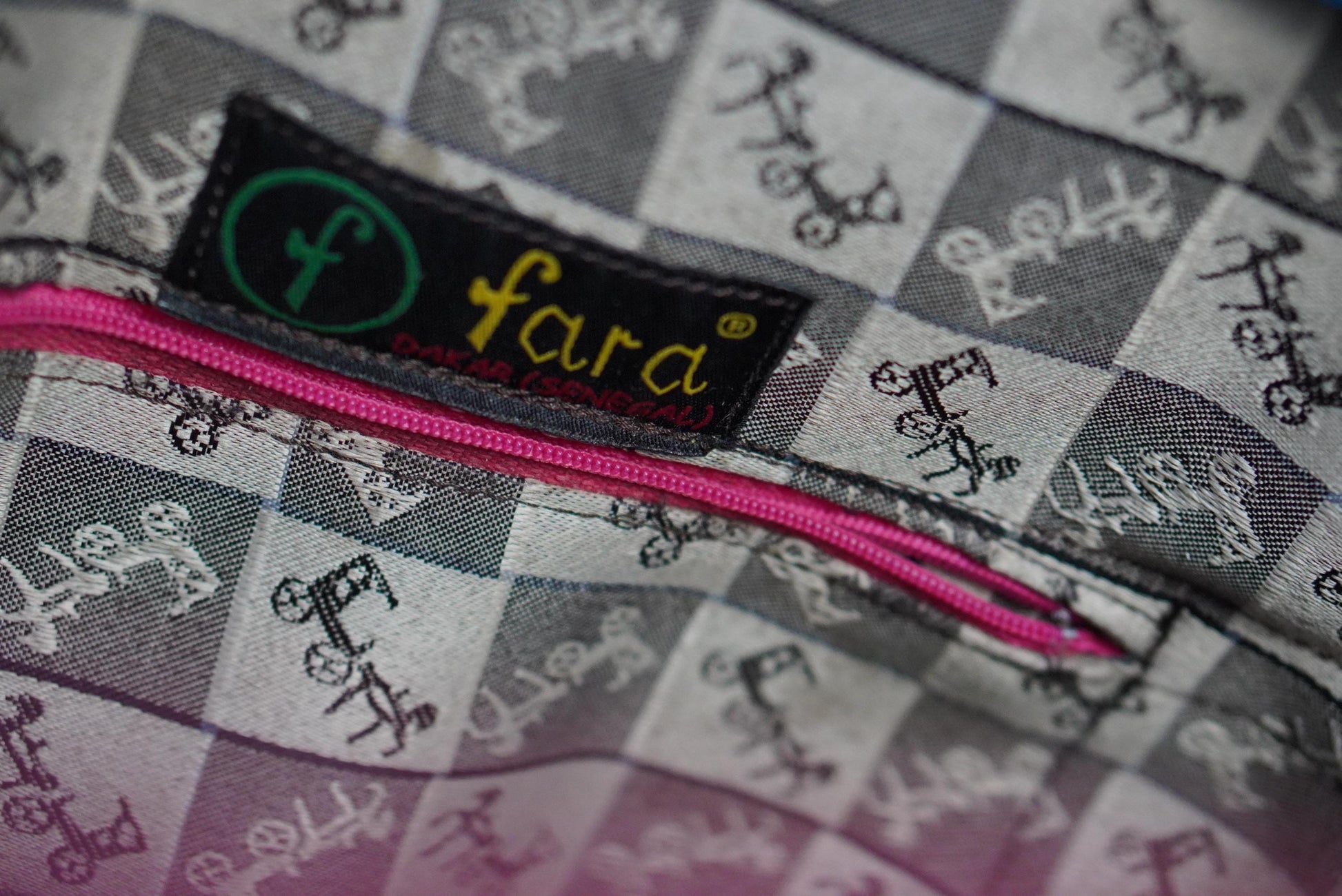 Vintage Fara Dakar Patchwork Leder Tasche Handarbeit Bunt Shopper Unikat 90er
