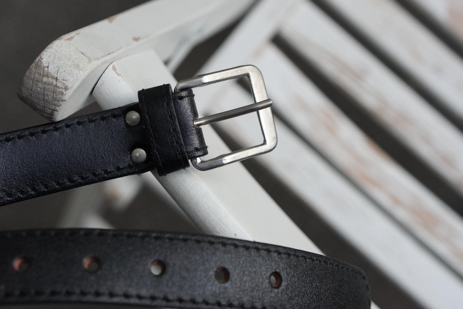 Vintage Leather Belt Black Men Women Genuine Leather 100cm Classic Silver Buckle