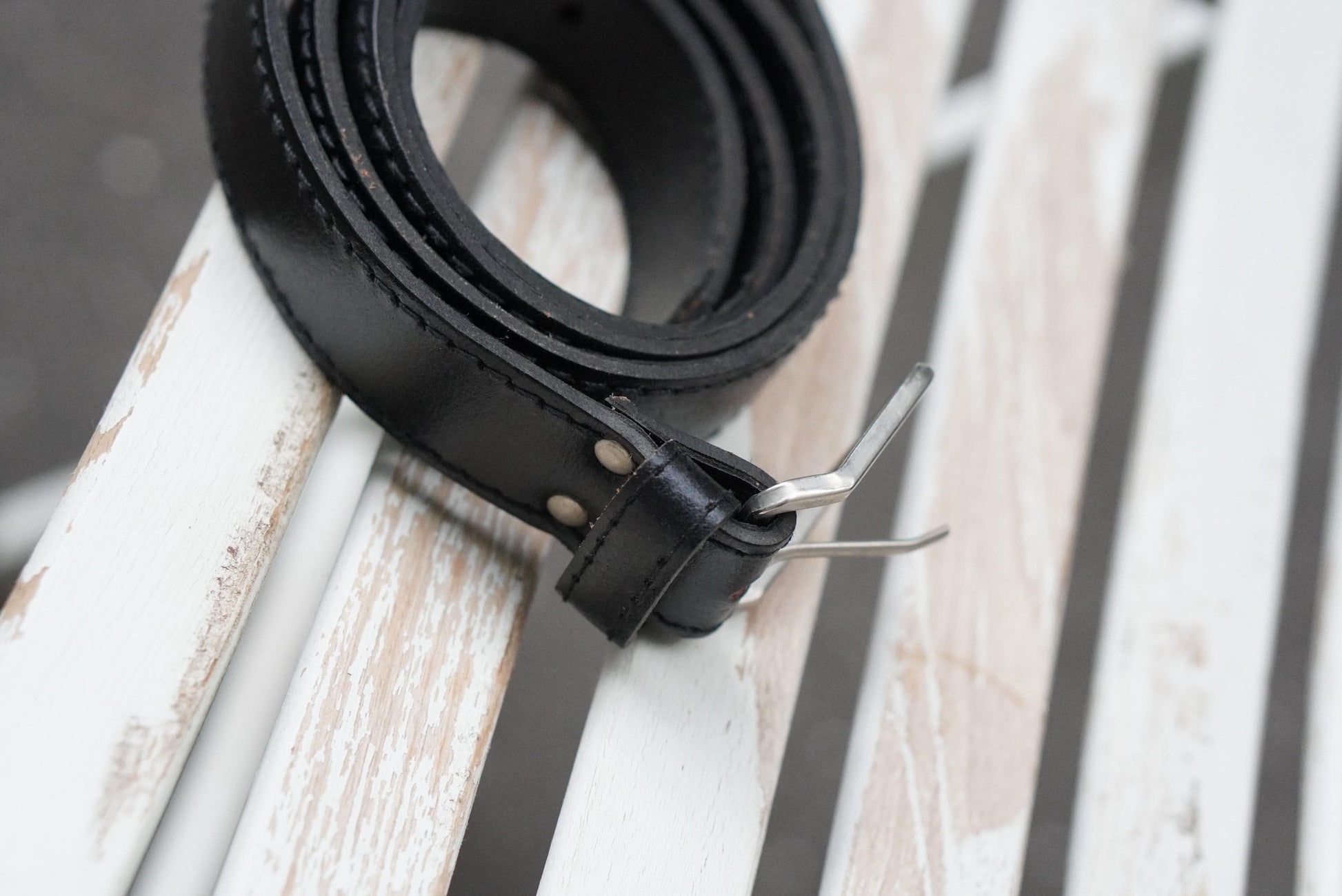 Vintage Leather Belt Black Men Women Genuine Leather 100cm Classic Silver Buckle