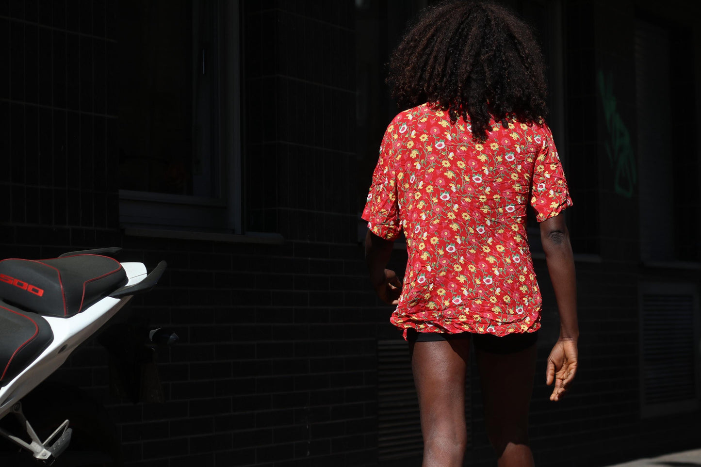 Vintage Floral Blouse Red 90s Button Up Shirt Retro Flower Print Top