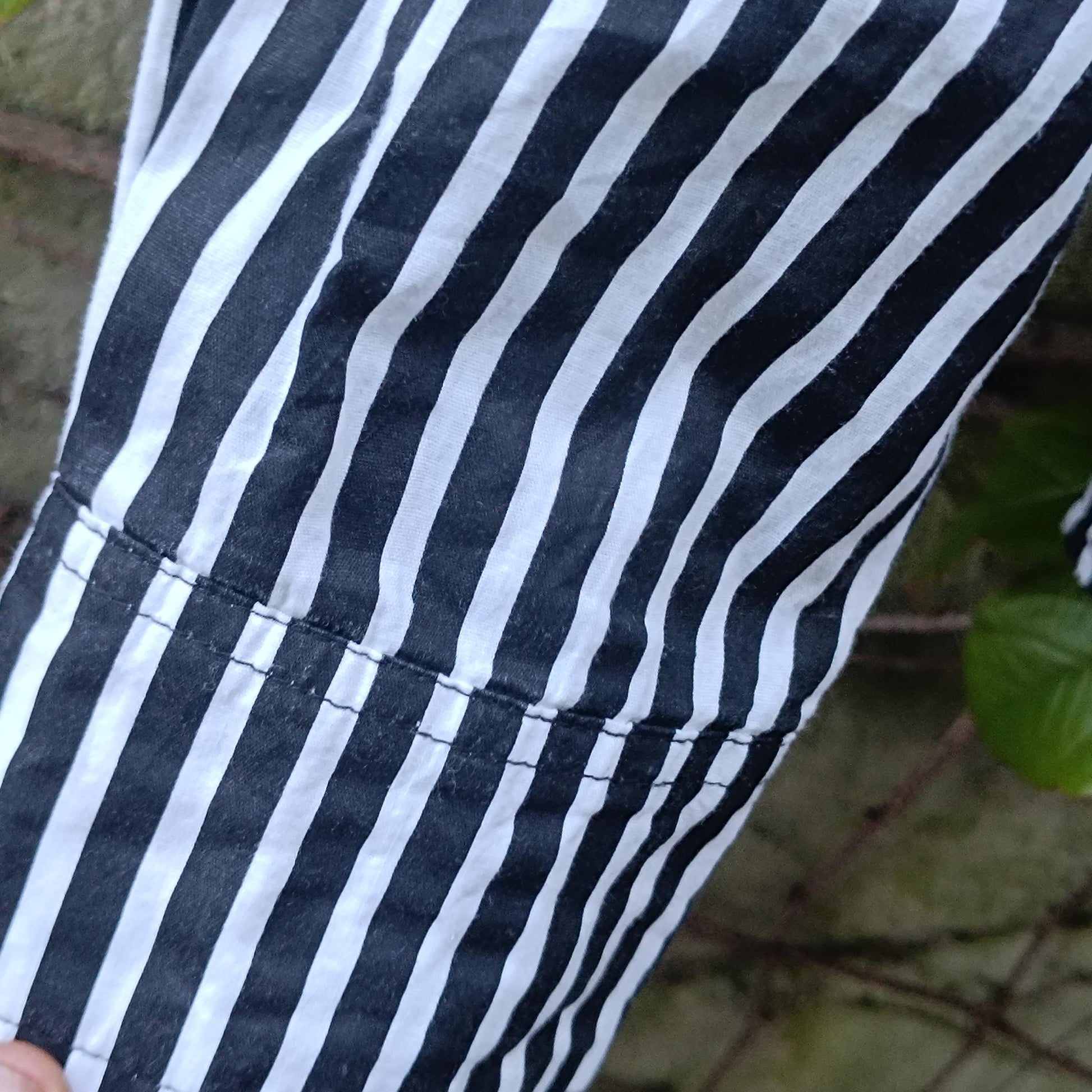 Vintage Striped Shirt Graphic Print Button Down Oversized 90s Streetwear Blouse