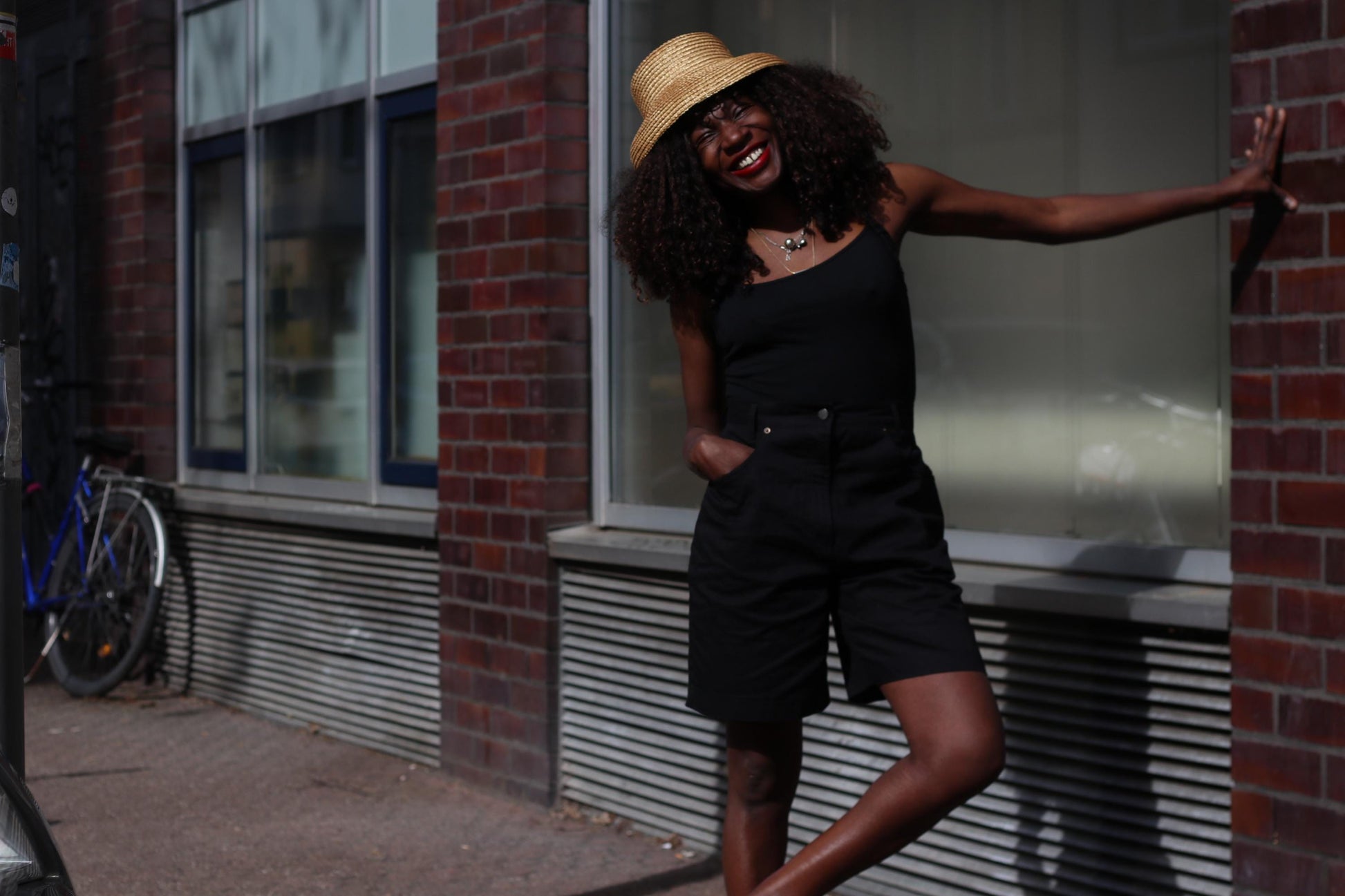 Vintage Black Cotton Shorts| High Waisted Bermuda Shorts| Minimalist Summer Bottoms