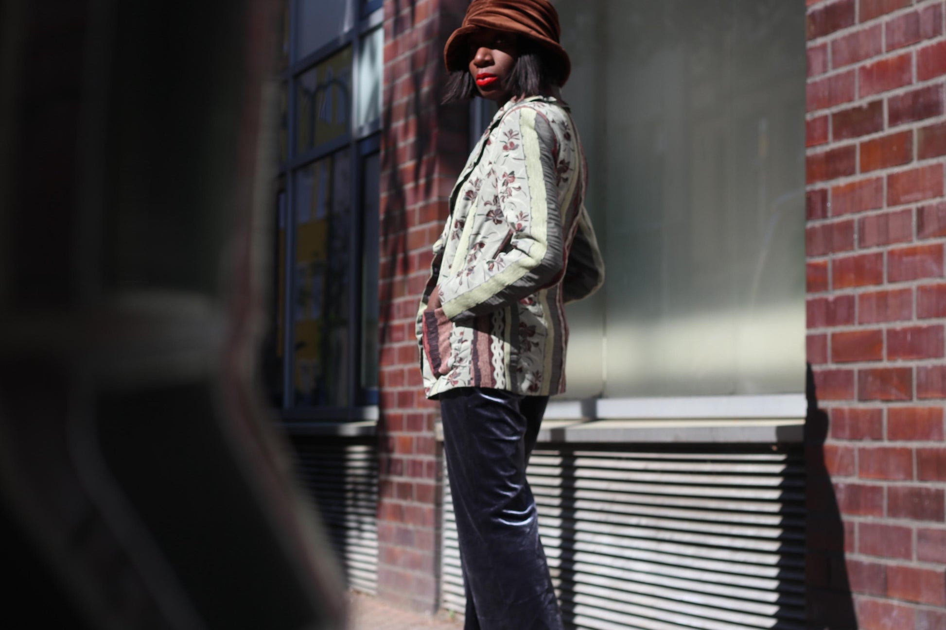 Vintage Patchwork Blazer Floral Tapestry Jacket Mixed Print Boho 90s Art To Wear