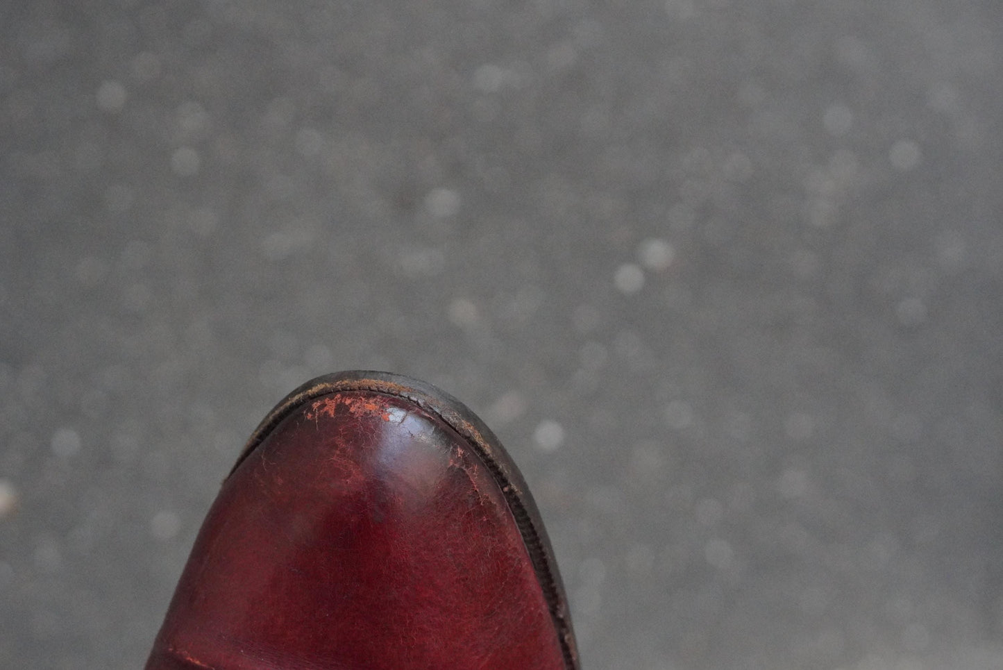 Vintage Oxblood Leather Boots Mid Calf Pointed Toe Zip Up 70s Style Burgundy