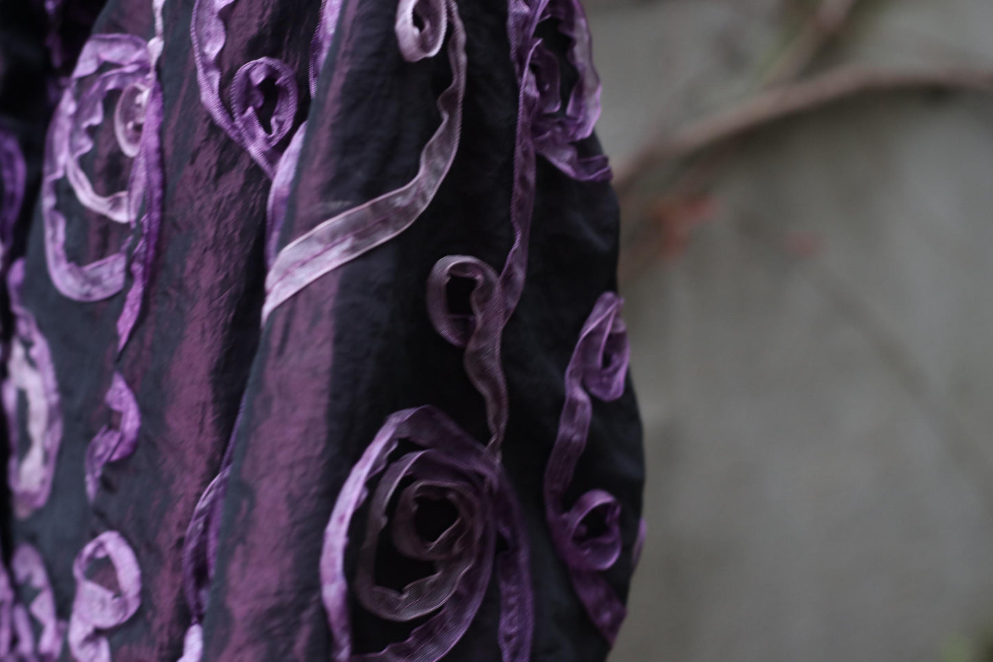 Vintage Purple Rose Textured Jacket Sculptural 90s Avant Garde Blazer
