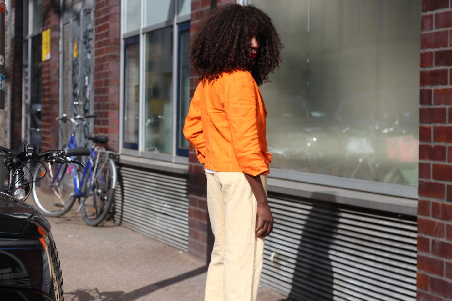 Vintage Linen Blend High Waisted Trousers Cream Pale Yellow Hennes Pants Size 36 Small