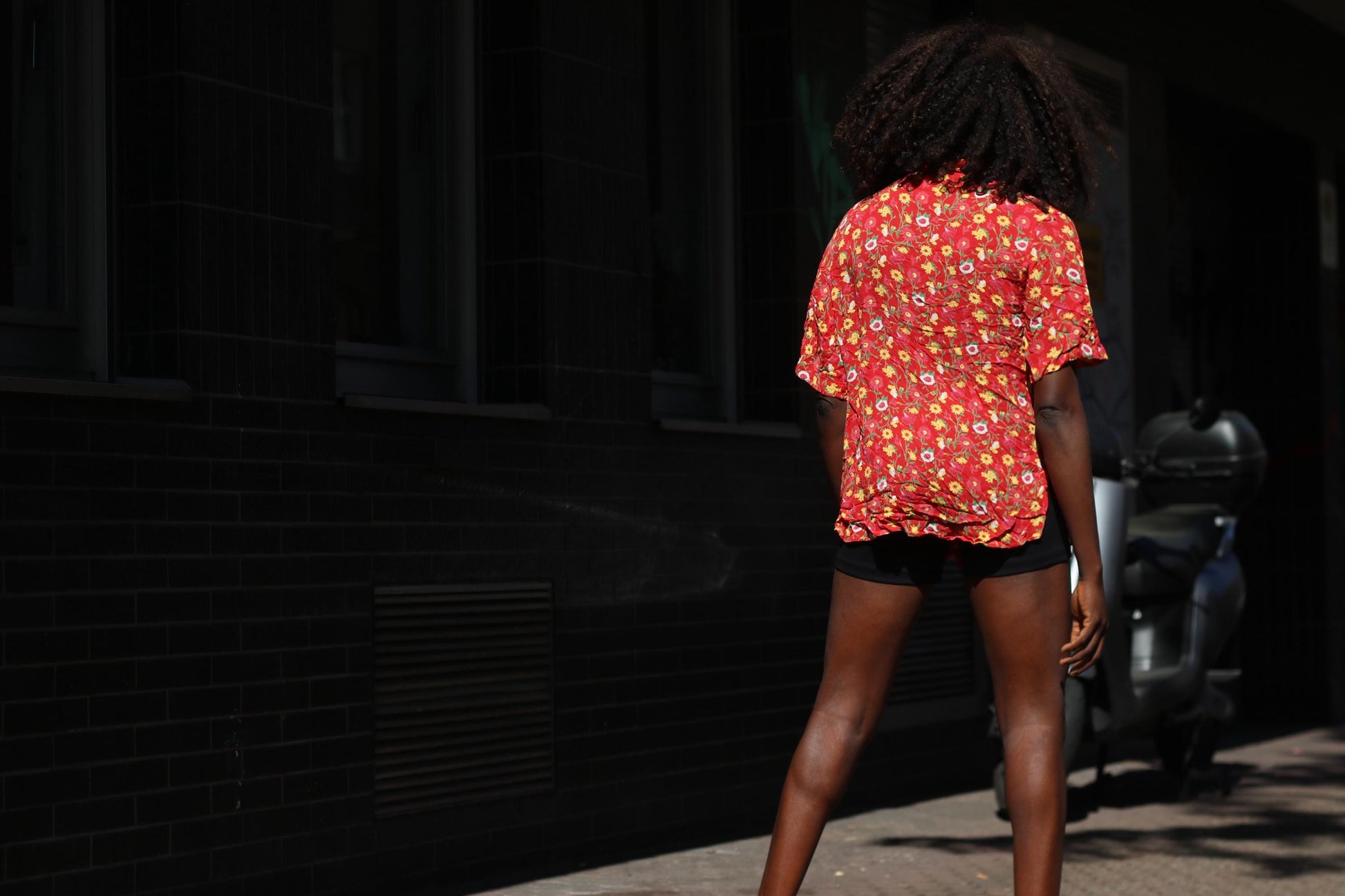 Vintage Floral Blouse Red 90s Button Up Shirt Retro Flower Print Top
